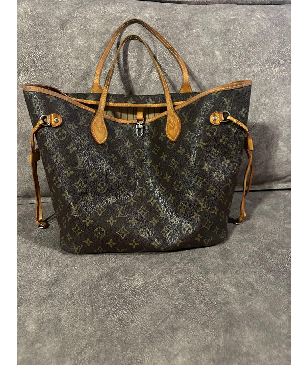 LOUIS VUITTON Коричневая сумка тоут, фото 5