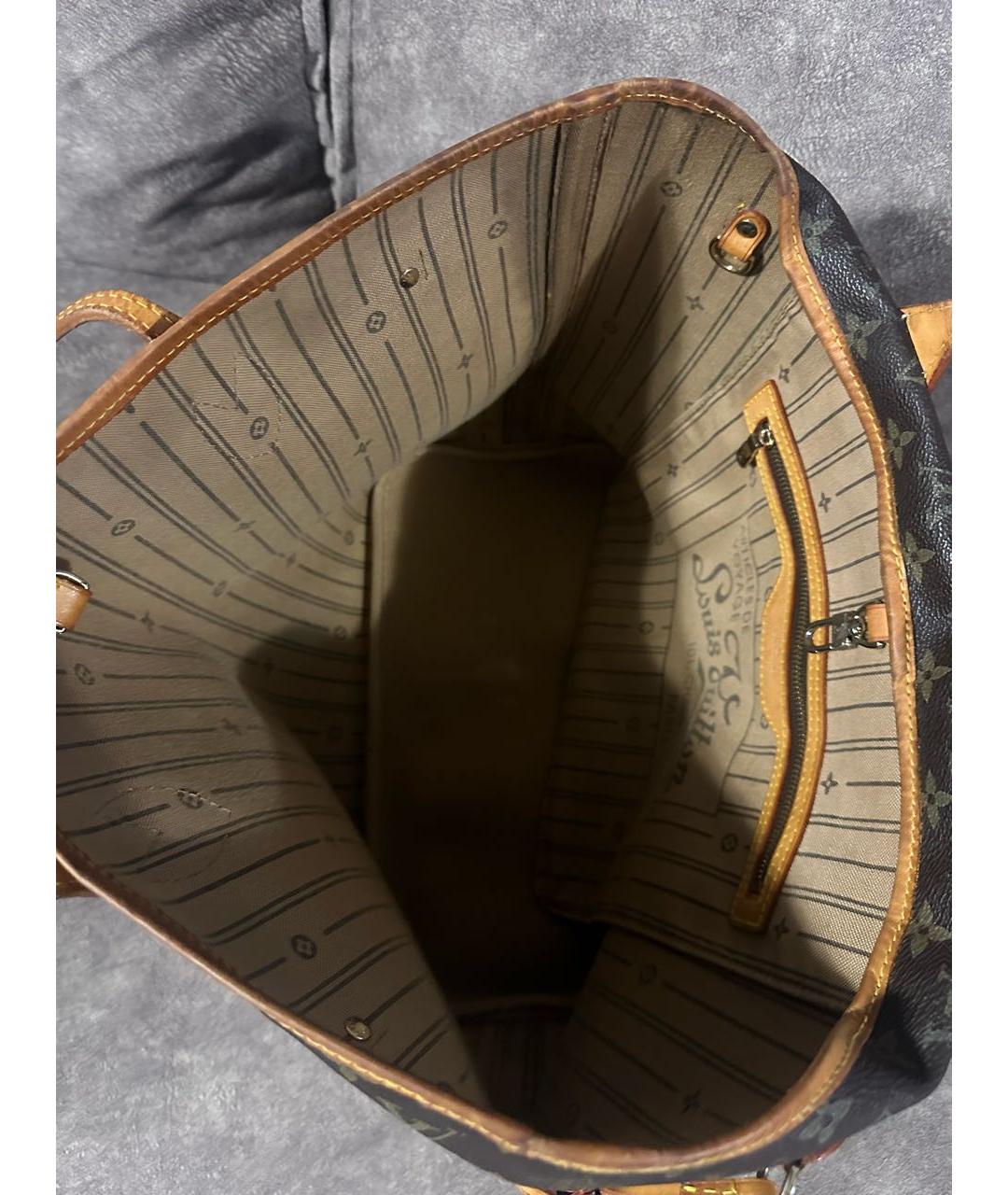 LOUIS VUITTON Коричневая сумка тоут, фото 4