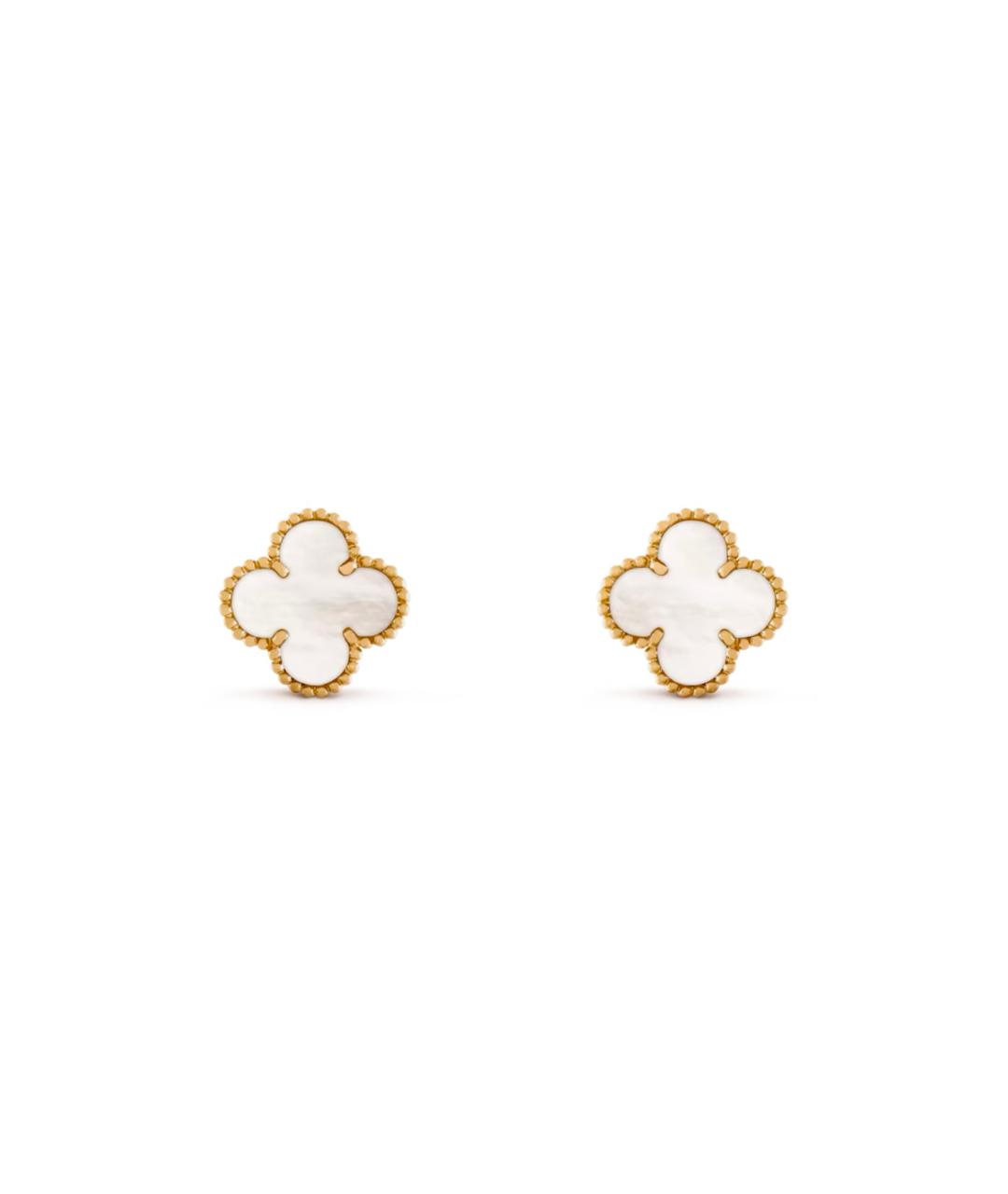 VAN CLEEF & ARPELS Белые серьги из желтого золота, фото 1