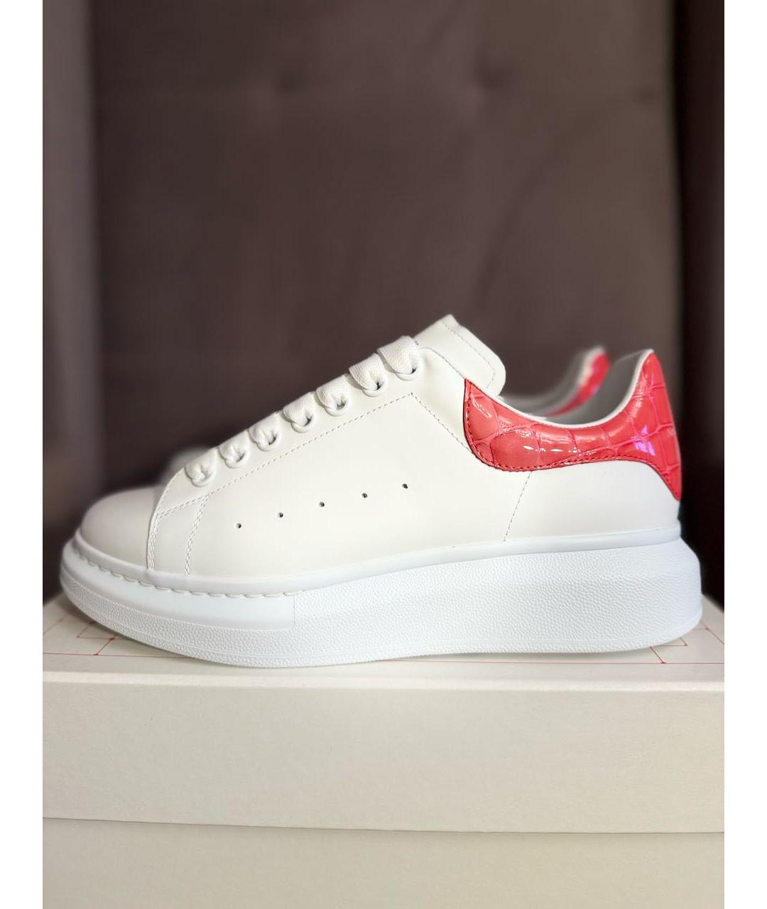 ALEXANDER MCQUEEN Белые кожаные кроссовки, фото 9
