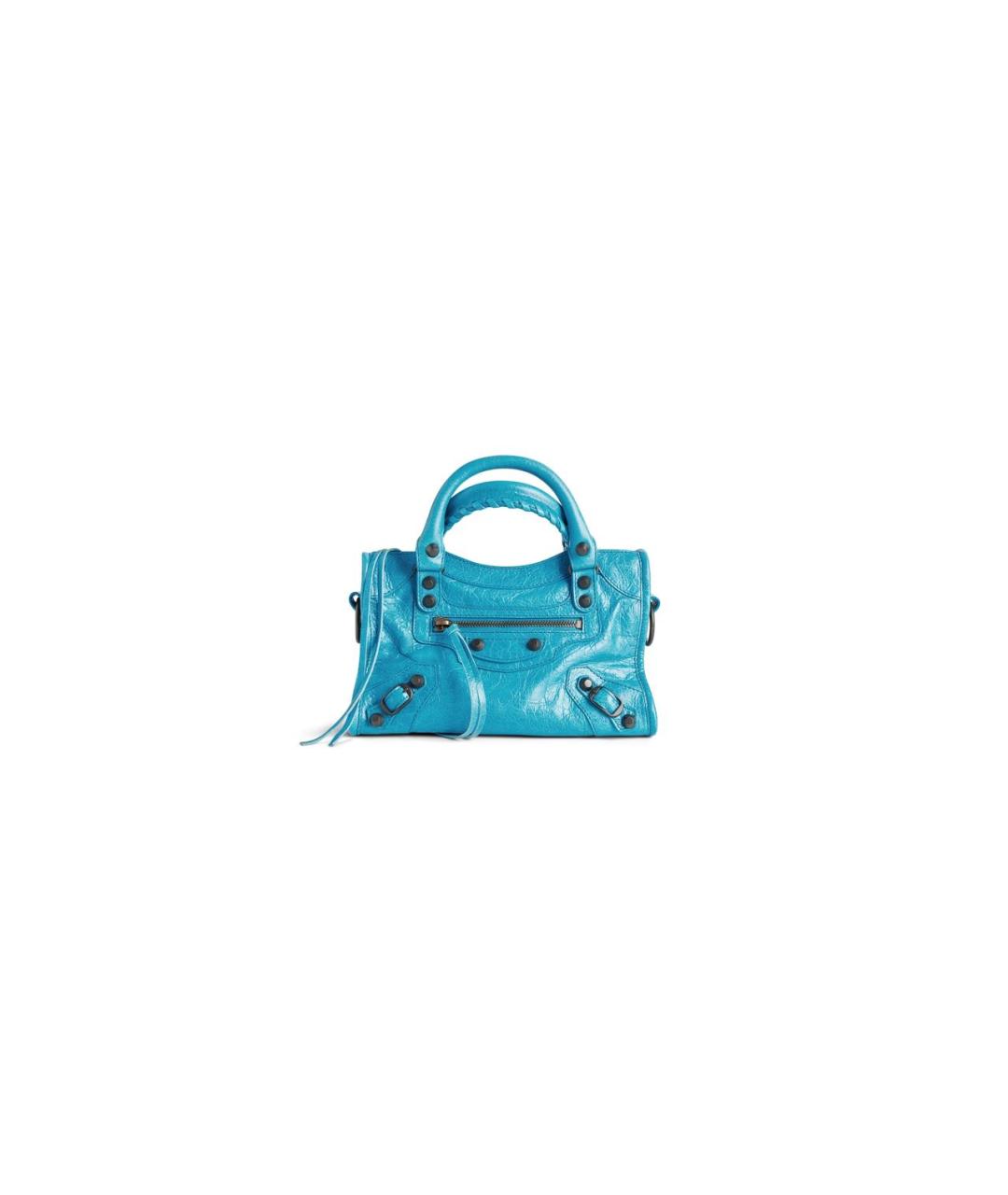 BALENCIAGA Синяя кожаная сумка через плечо, фото 3
