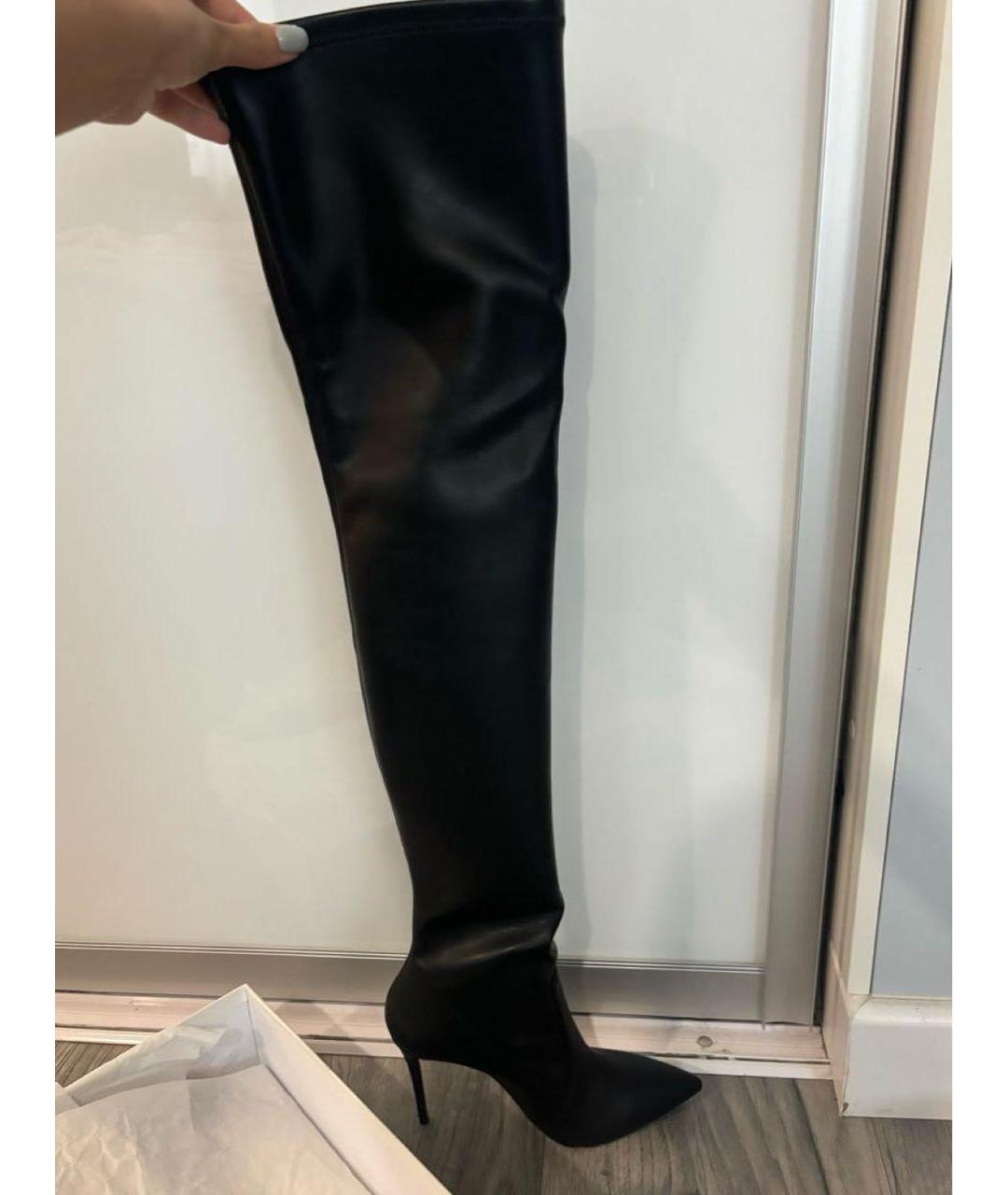 CASADEI Черные кожаные ботфорты, фото 2
