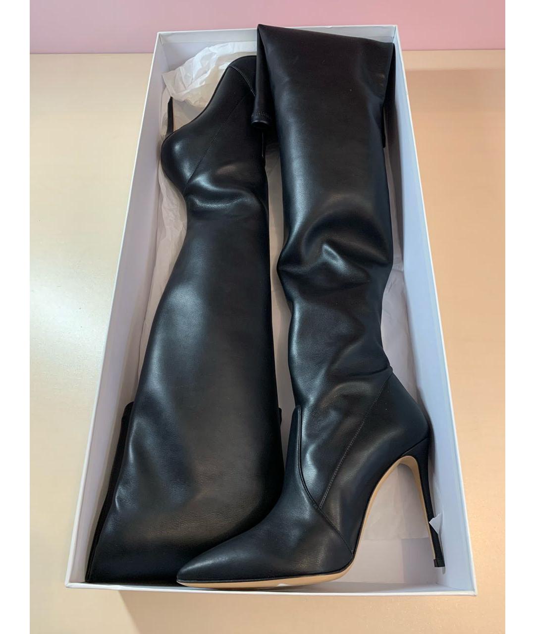 CASADEI Черные кожаные ботфорты, фото 6