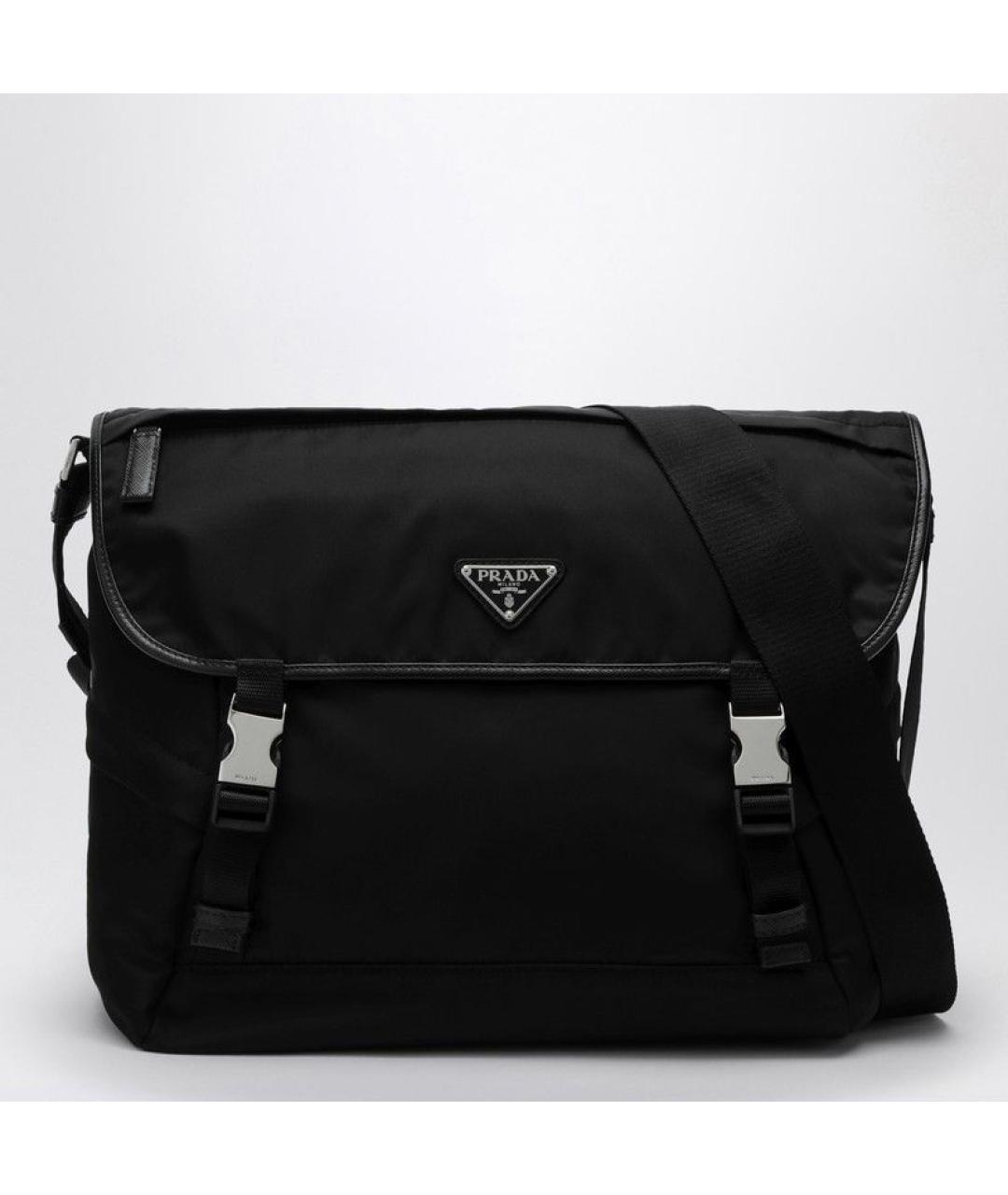 PRADA Черная синтетическая сумка на плечо, фото 3
