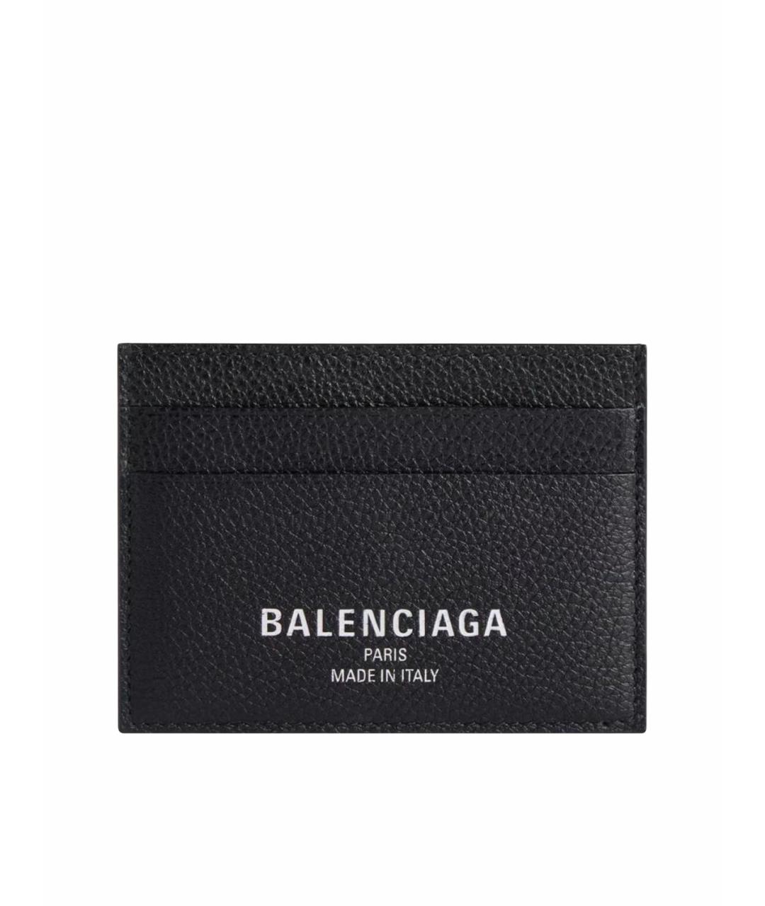 BALENCIAGA Черный кожаный кардхолдер, фото 1
