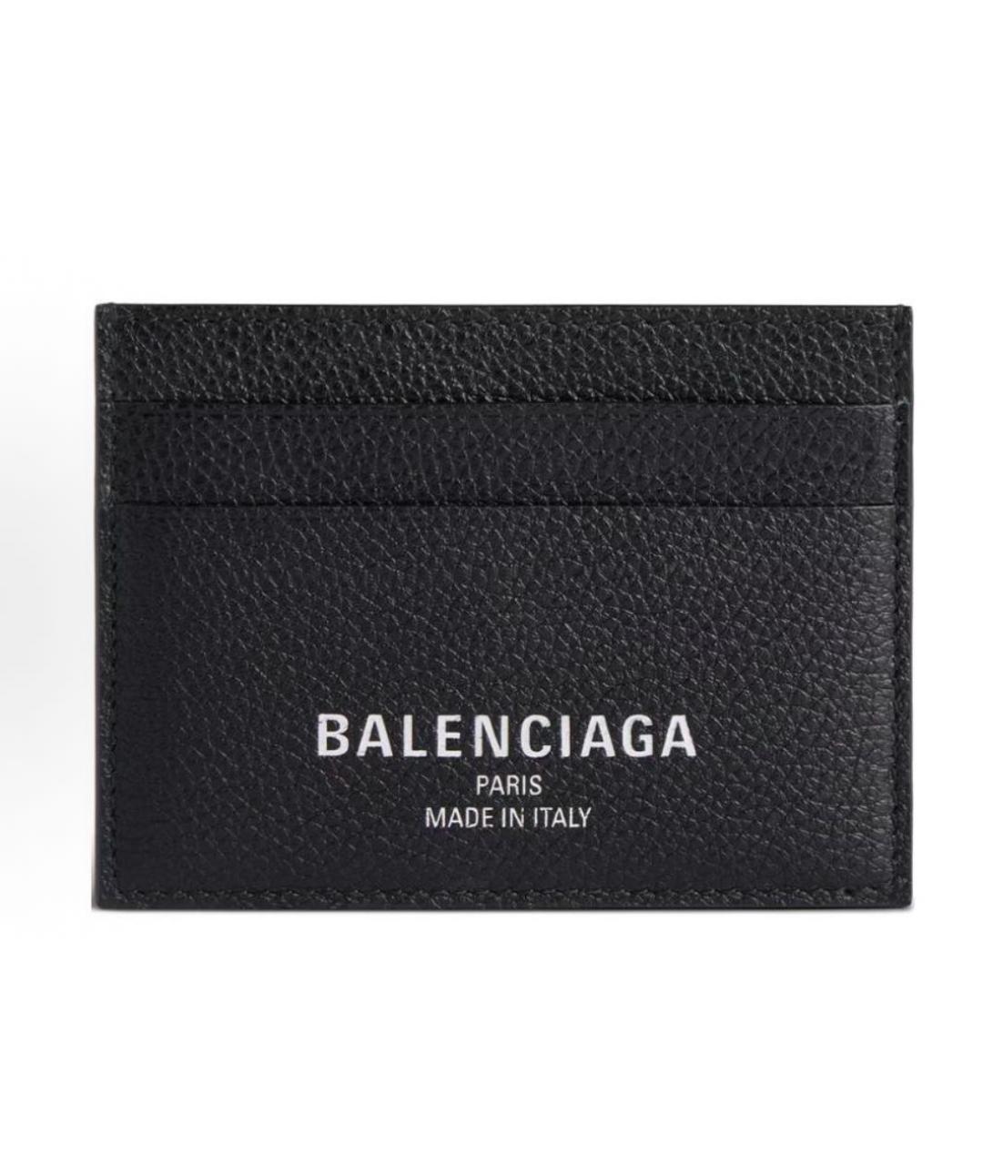 BALENCIAGA Черный кожаный кардхолдер, фото 5