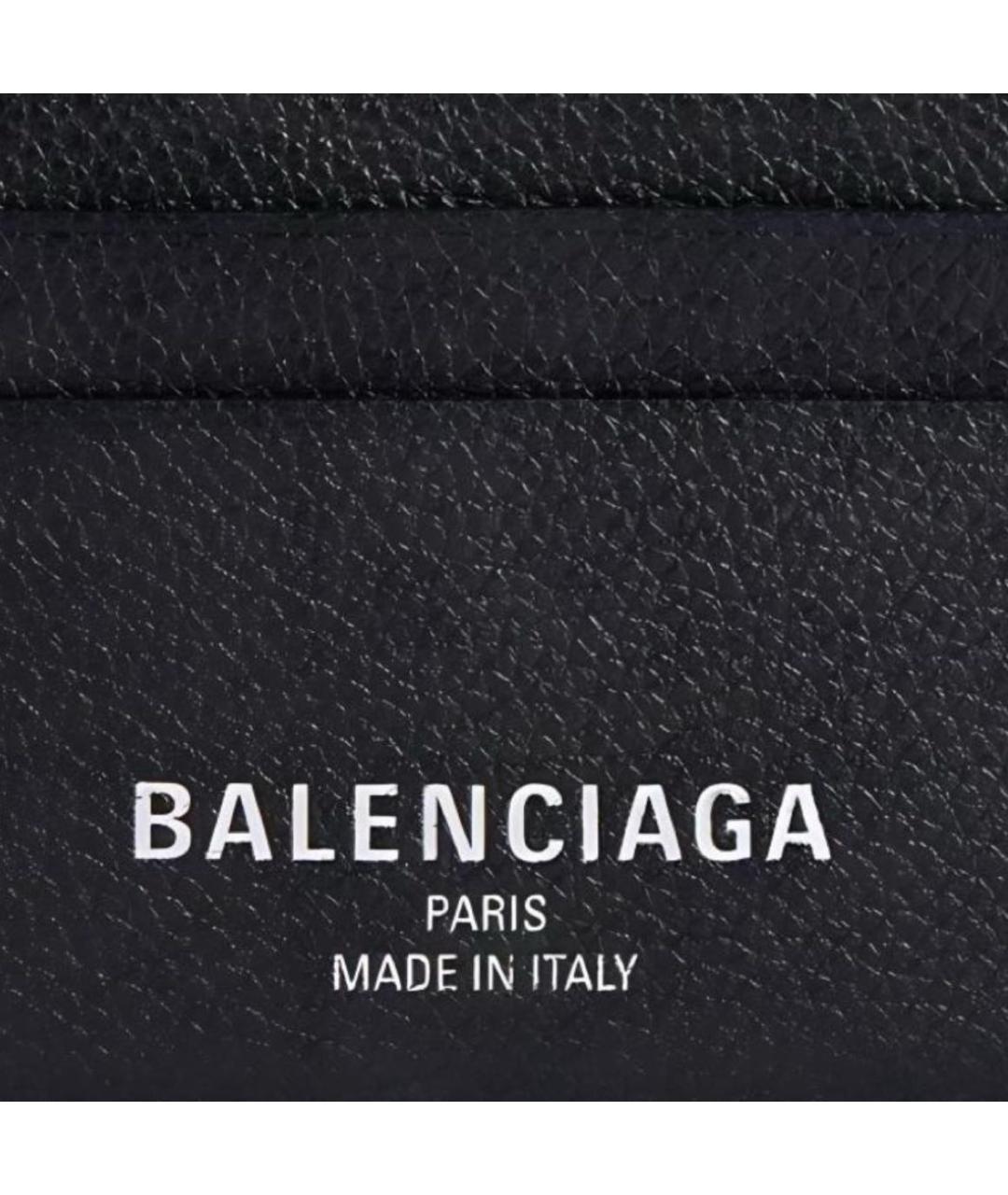 BALENCIAGA Черный кожаный кардхолдер, фото 4