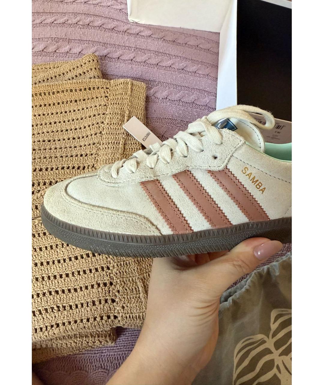 ADIDAS Бежевые замшевые кеды, фото 7