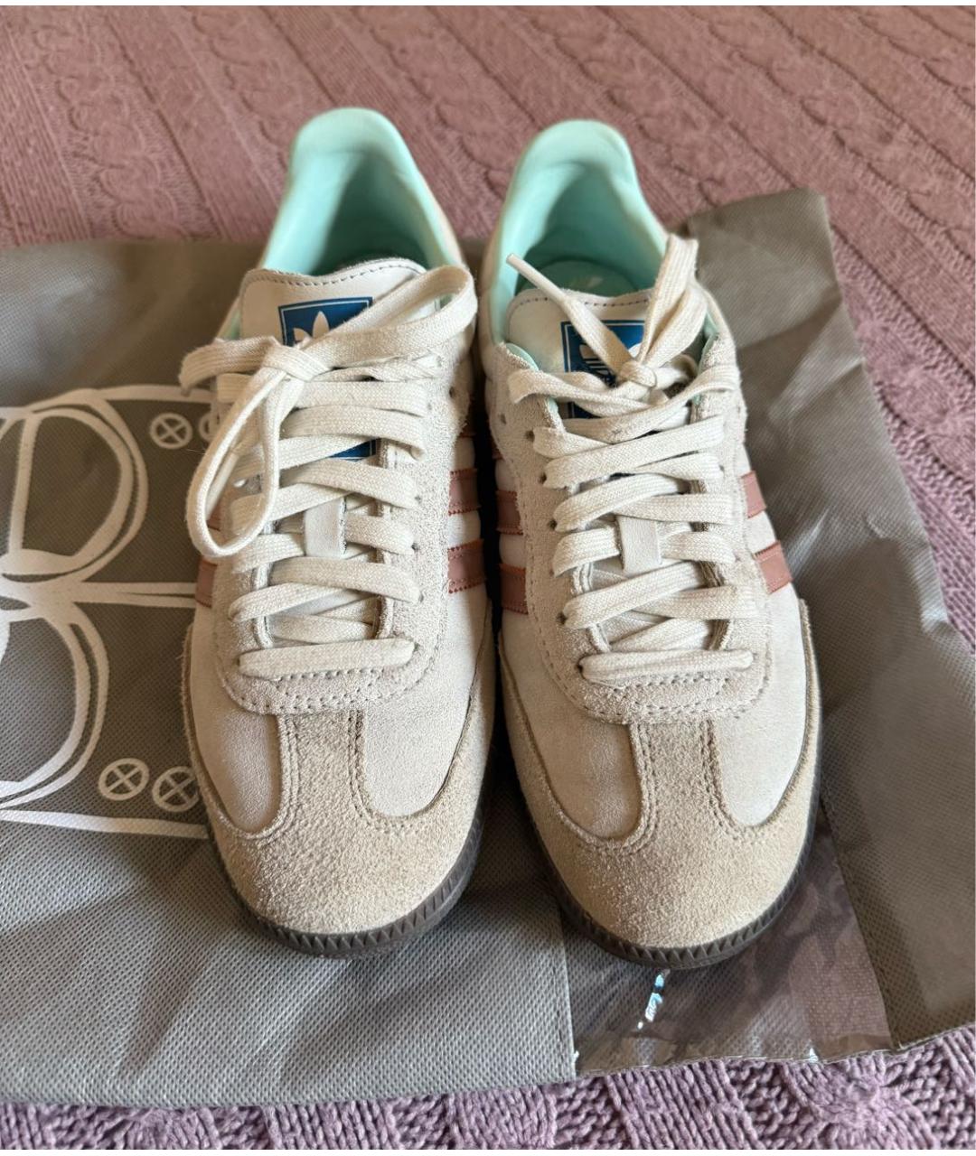 ADIDAS Бежевые замшевые кеды, фото 2