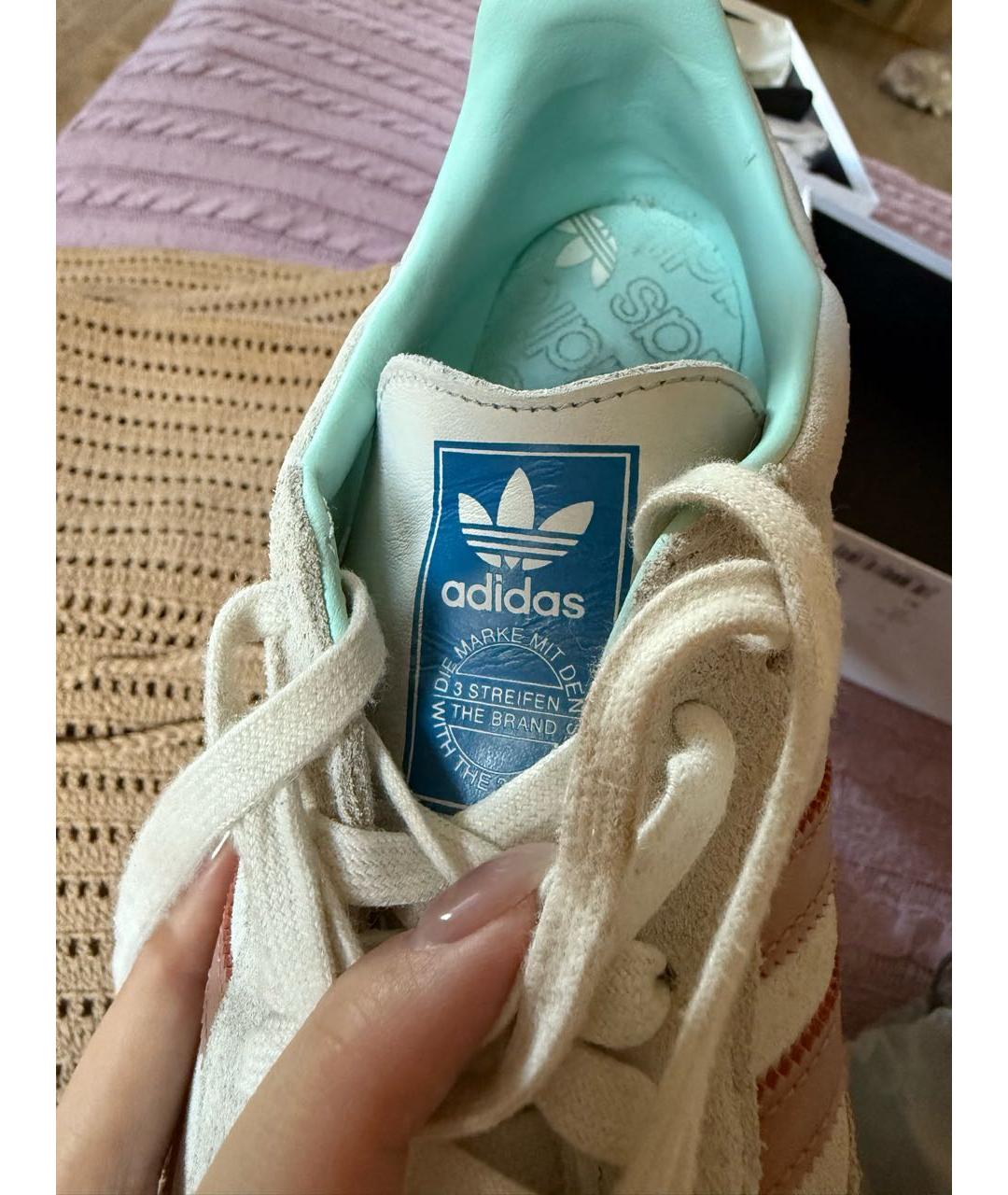 ADIDAS Бежевые замшевые кеды, фото 8