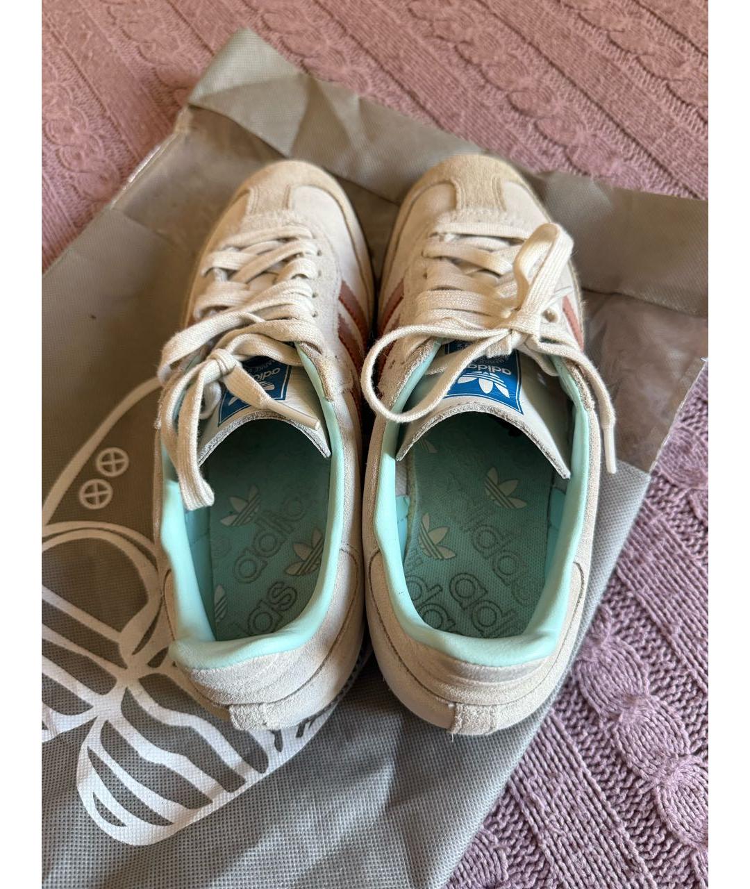 ADIDAS Бежевые замшевые кеды, фото 3
