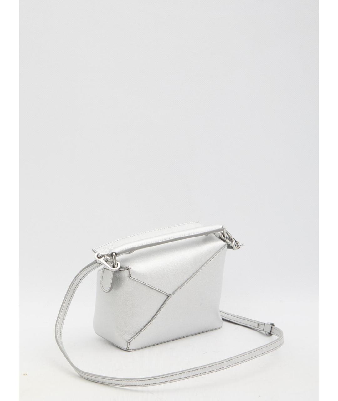 LOEWE Серебряная кожаная сумка через плечо, фото 2