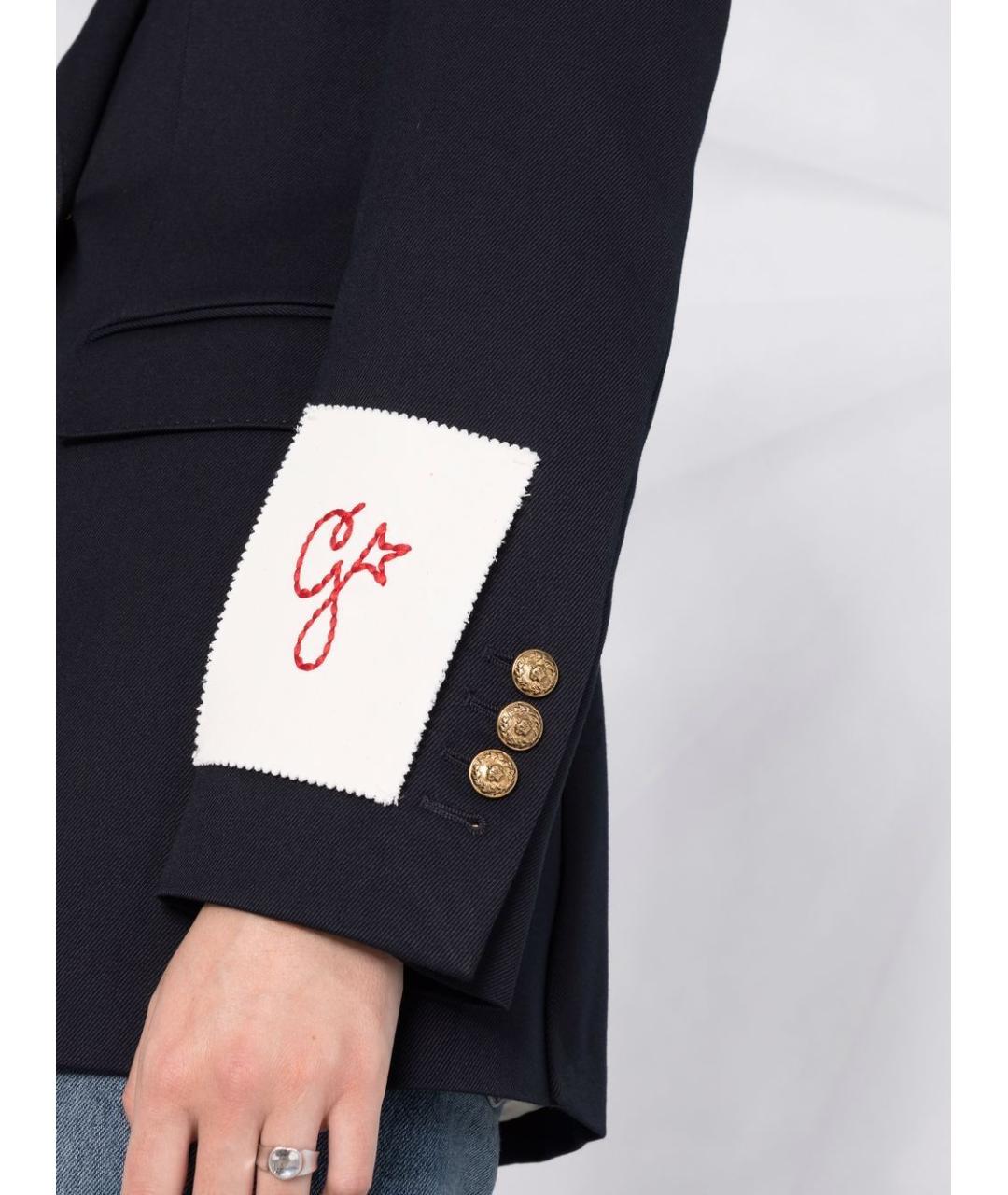GOLDEN GOOSE DELUXE BRAND Синее шерстяное пальто, фото 3