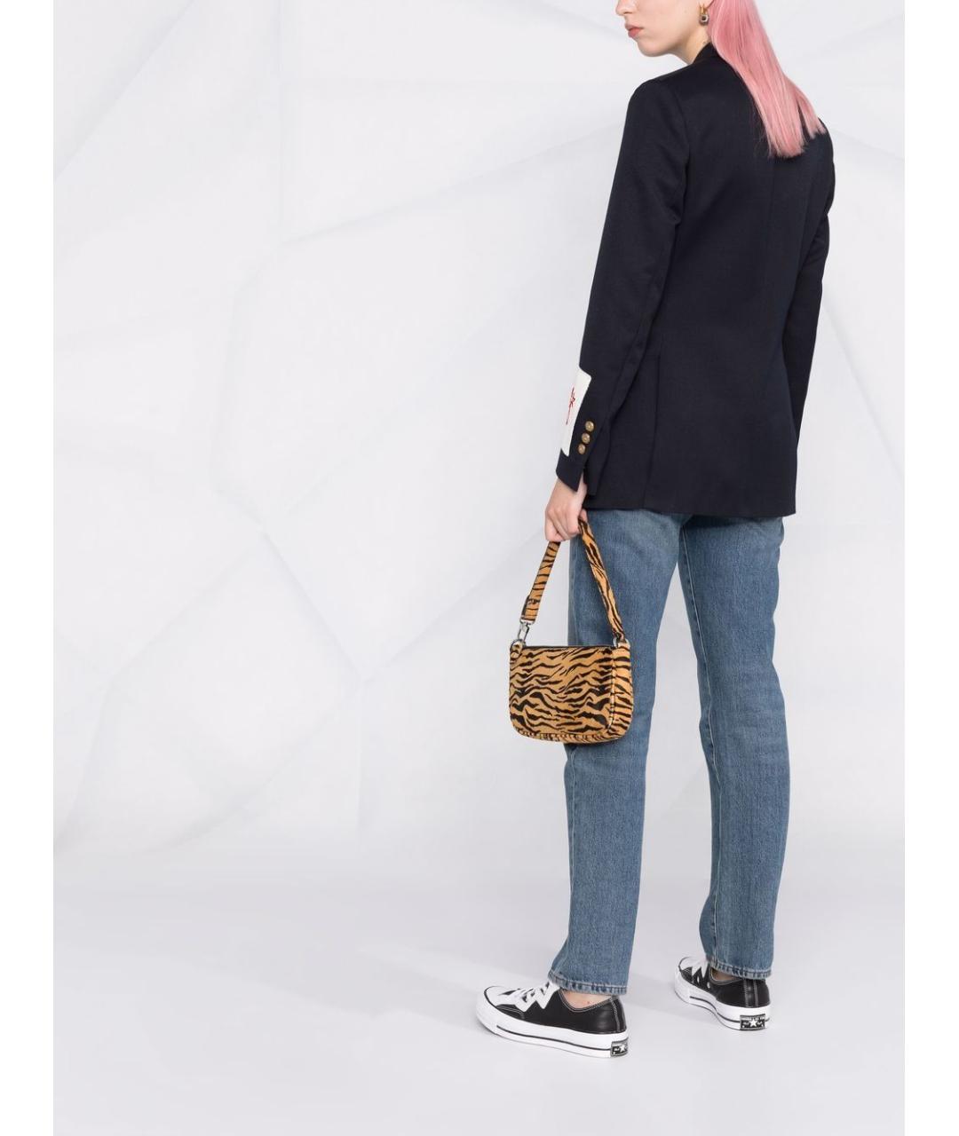 GOLDEN GOOSE DELUXE BRAND Синее шерстяное пальто, фото 2