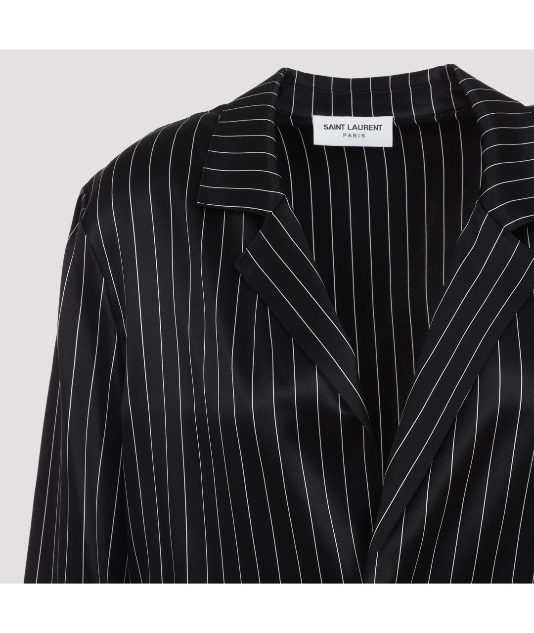 SAINT LAURENT Черная шелковая рубашка, фото 5