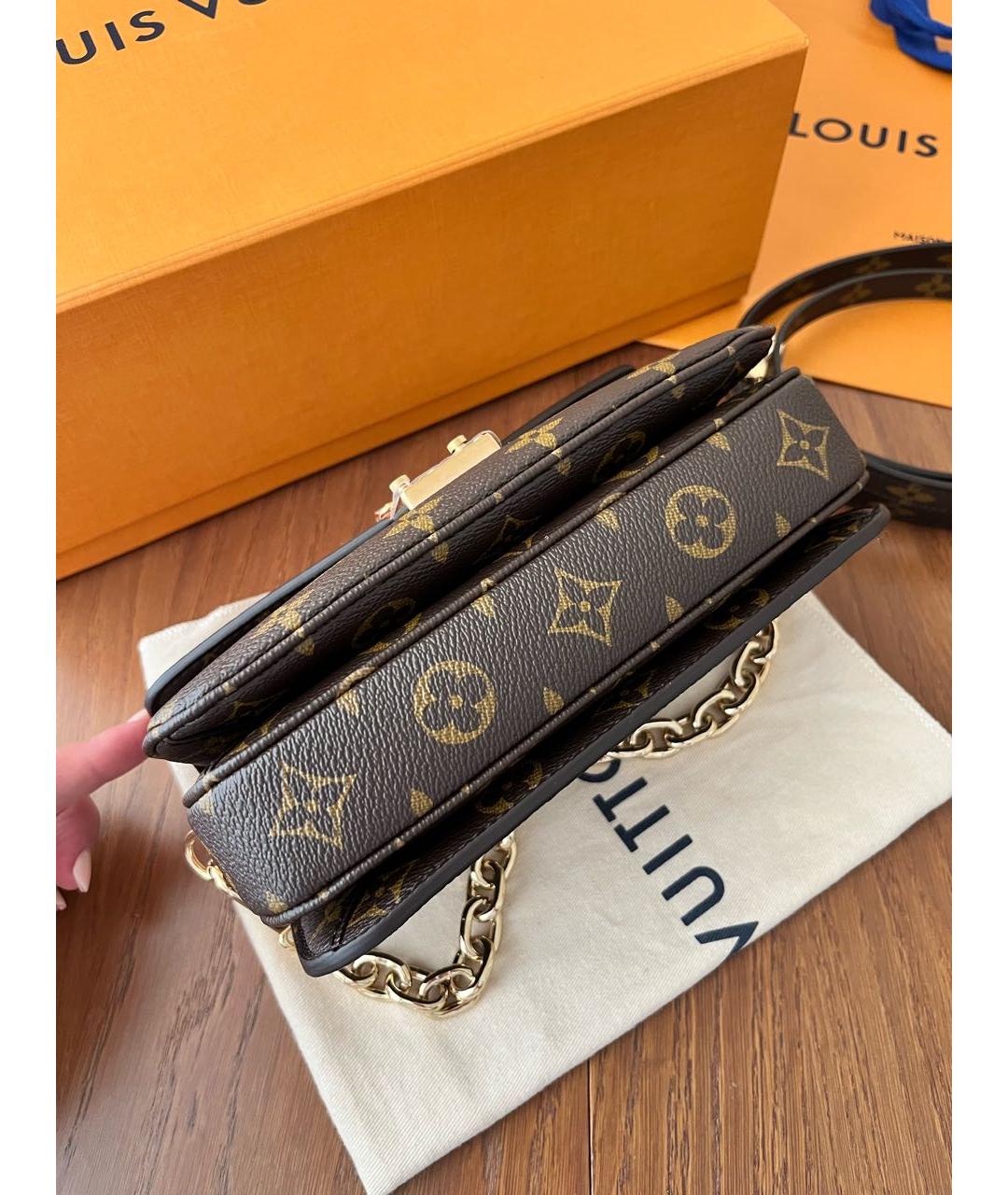 LOUIS VUITTON Коричневая сумка через плечо, фото 3