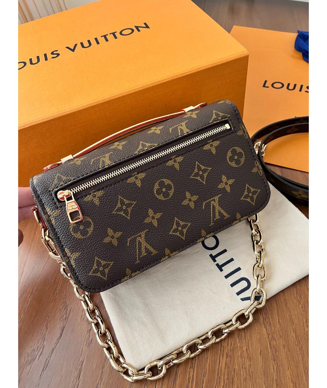 LOUIS VUITTON Коричневая сумка через плечо, фото 4