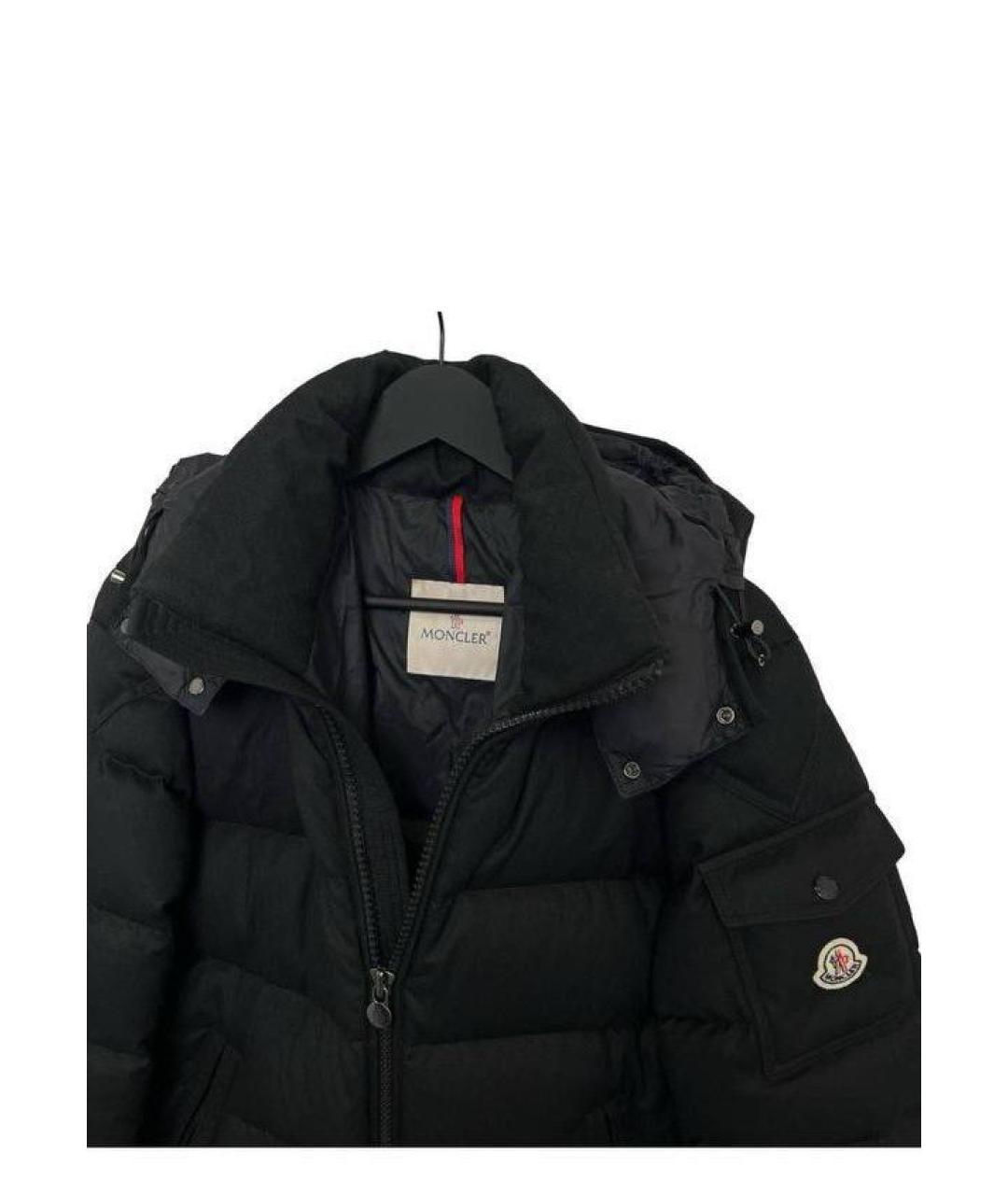 MONCLER Черный пуховик, фото 4