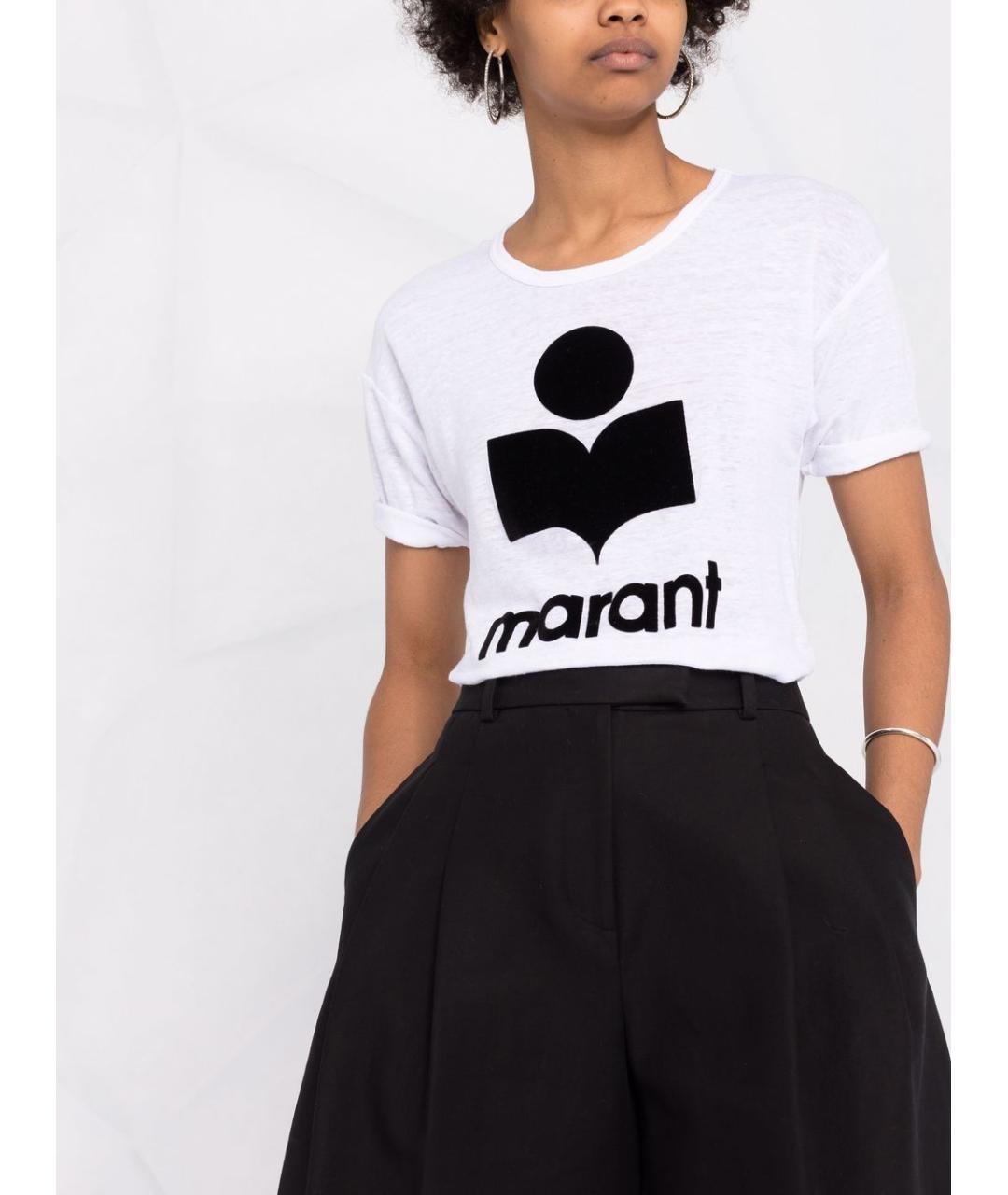 ISABEL MARANT Белая хлопковая футболка, фото 5