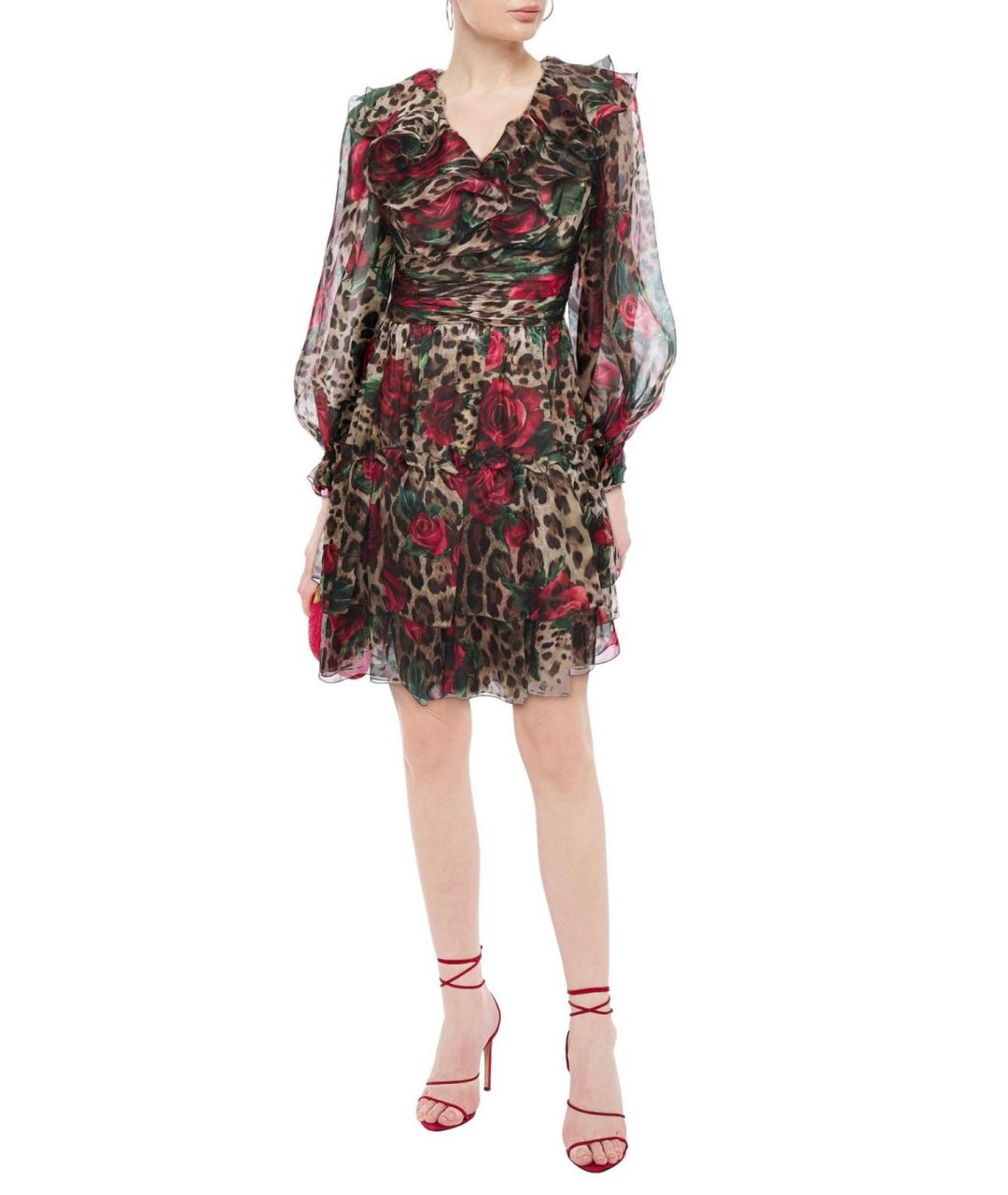 DOLCE&GABBANA Мульти коктейльное платье, фото 2