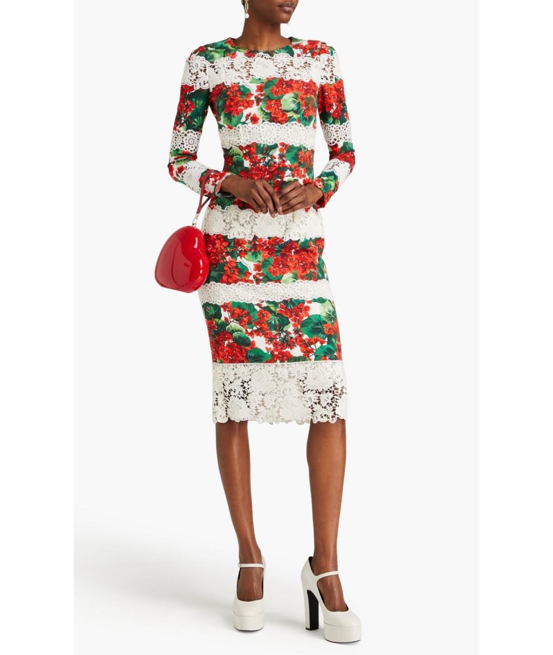 DOLCE&GABBANA Мульти коктейльное платье, фото 2