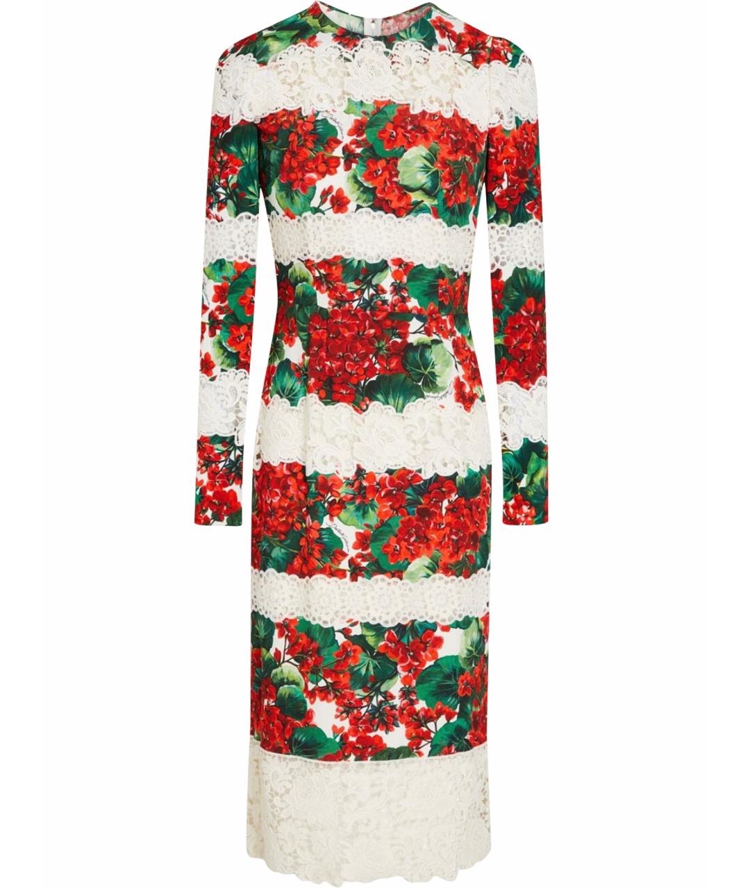 DOLCE&GABBANA Мульти коктейльное платье, фото 1