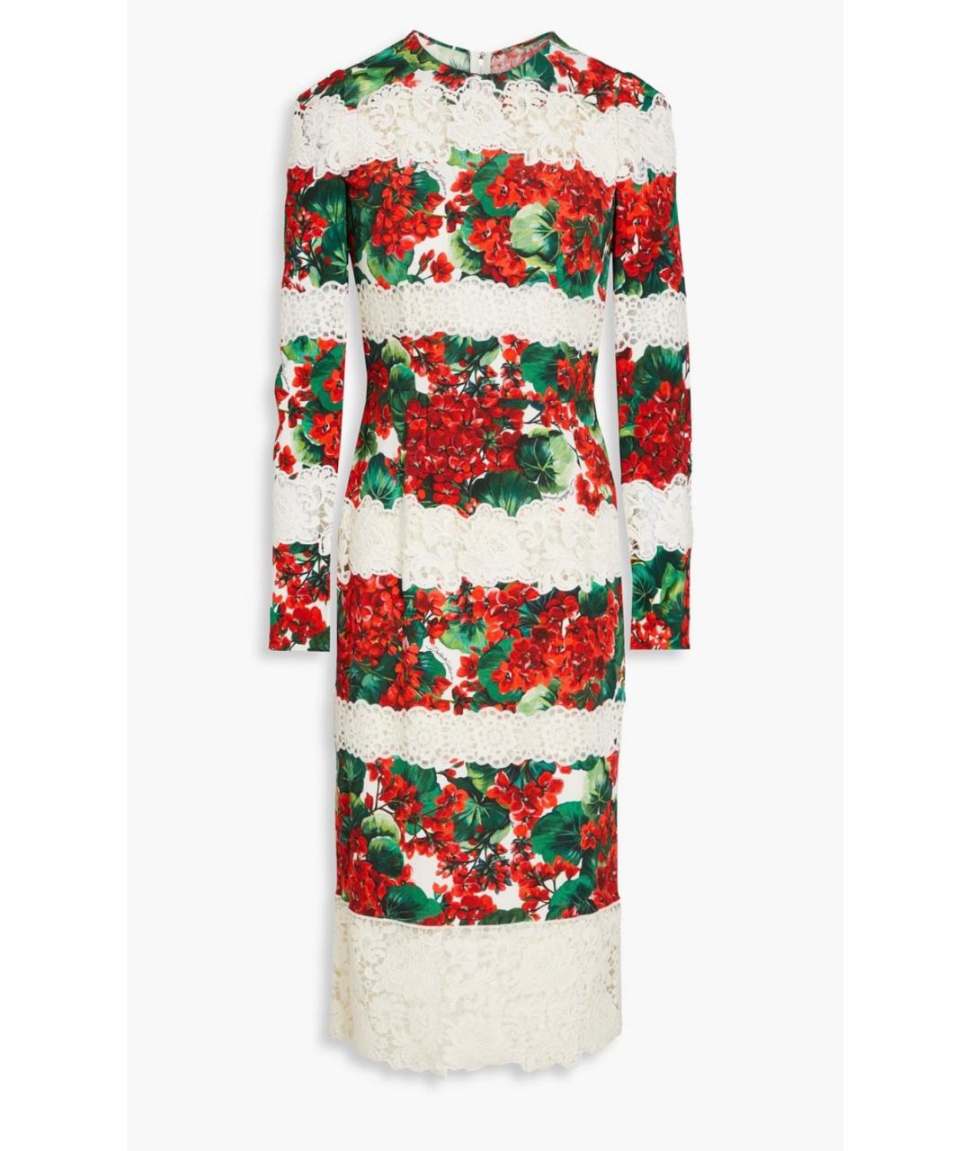 DOLCE&GABBANA Мульти коктейльное платье, фото 4