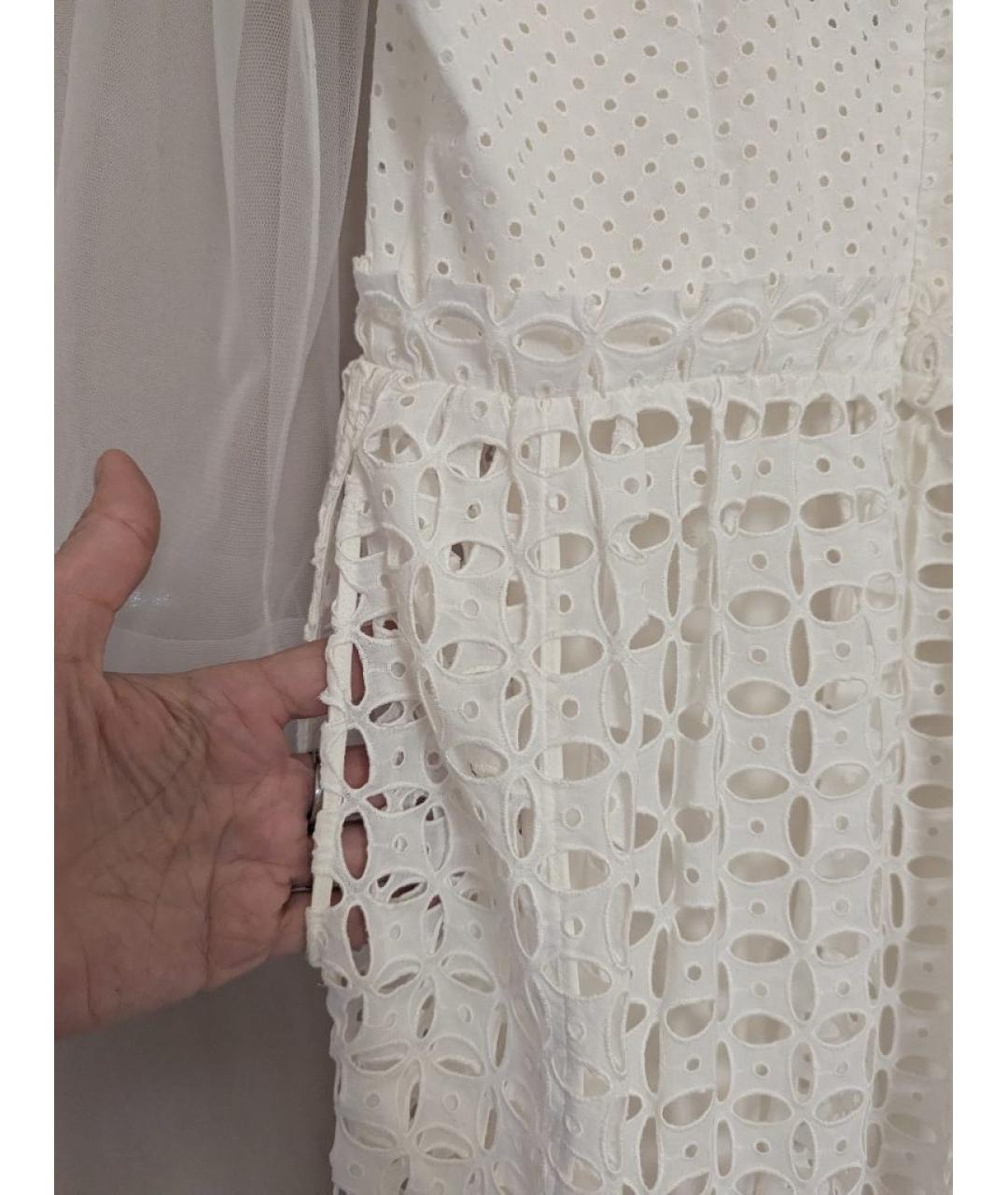 SIMONE ROCHA Белое хлопковое коктейльное платье, фото 7