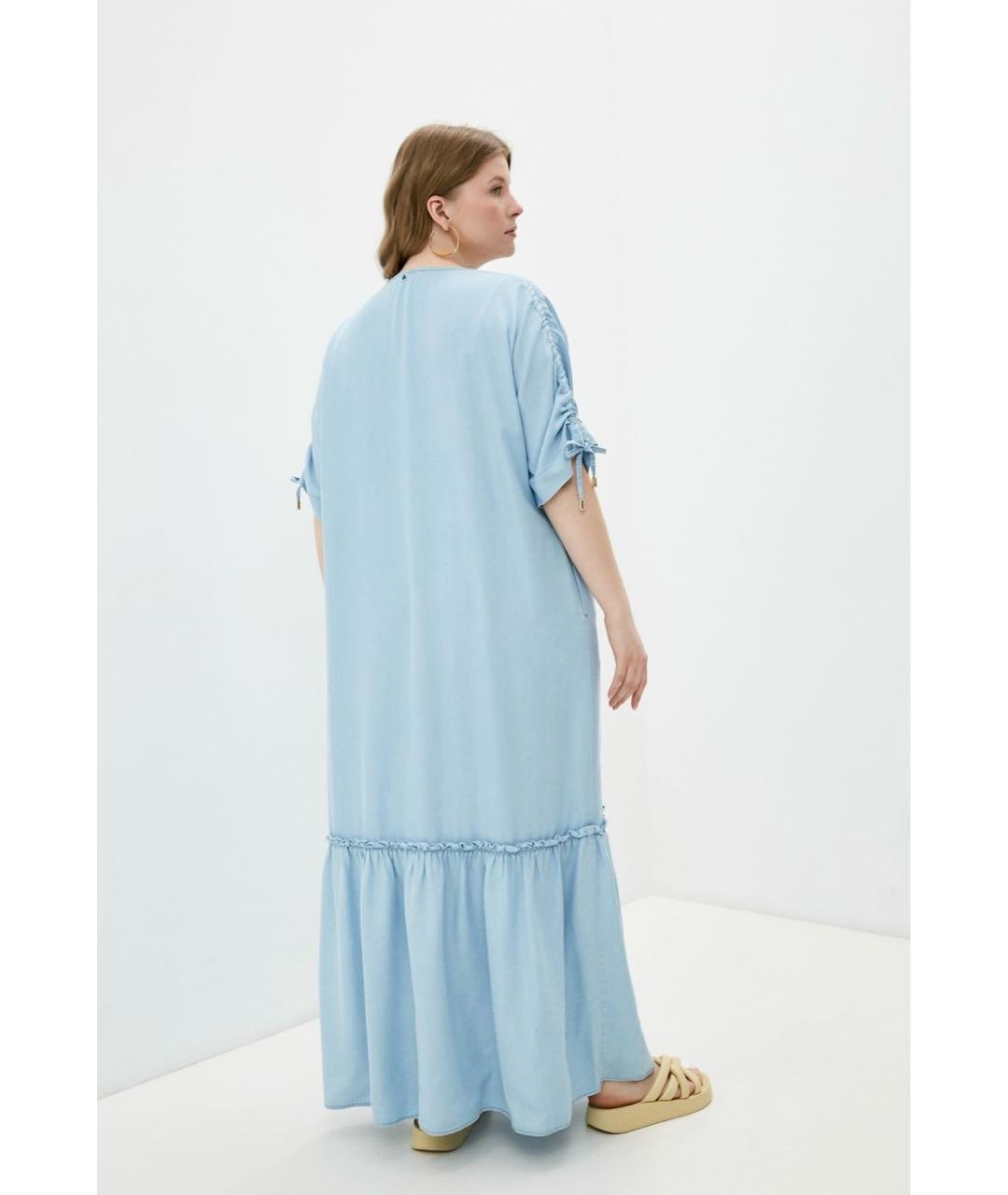 MAX MARA Голубое повседневное платье, фото 2