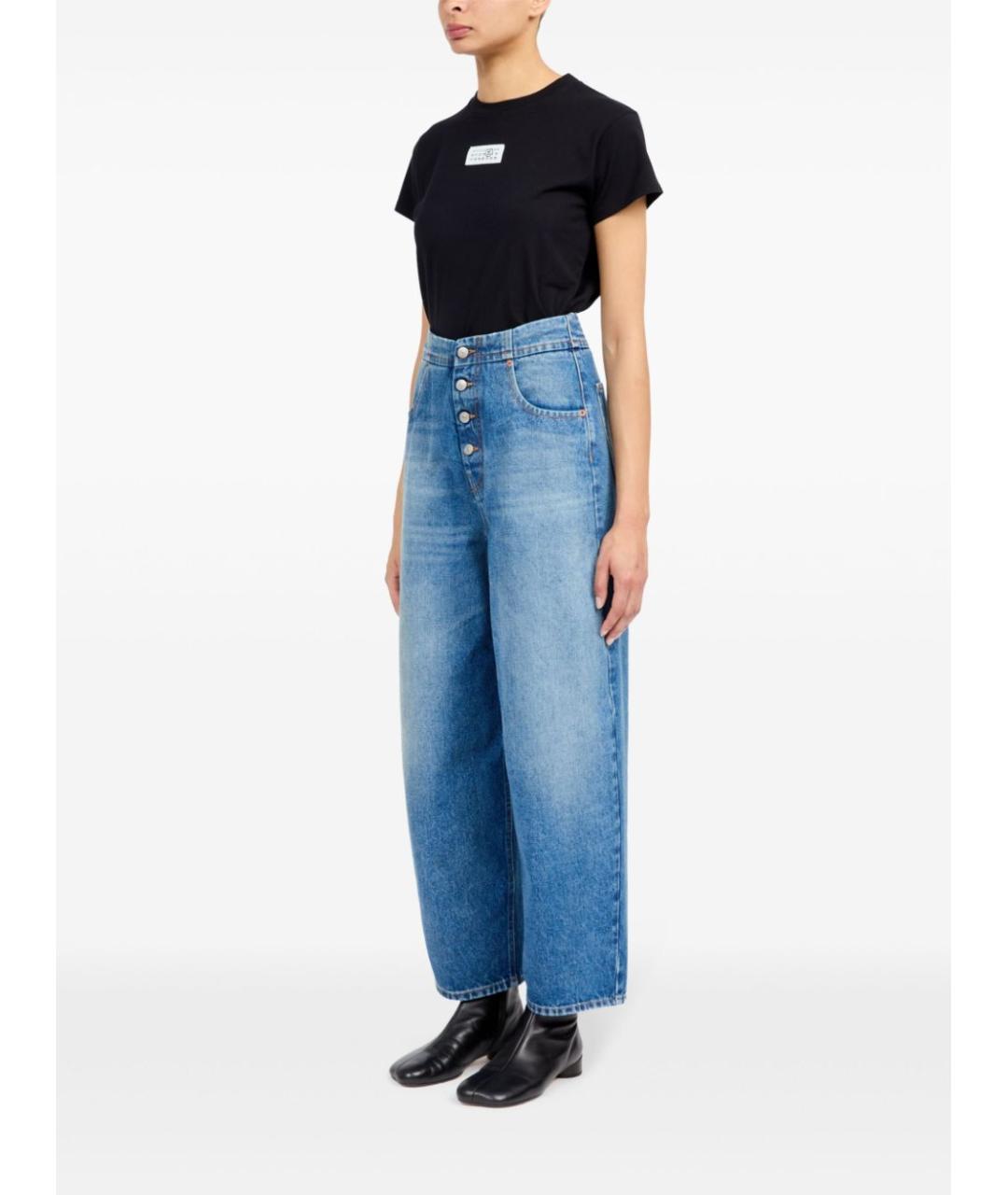 MM6 MAISON MARGIELA Голубые прямые джинсы, фото 4