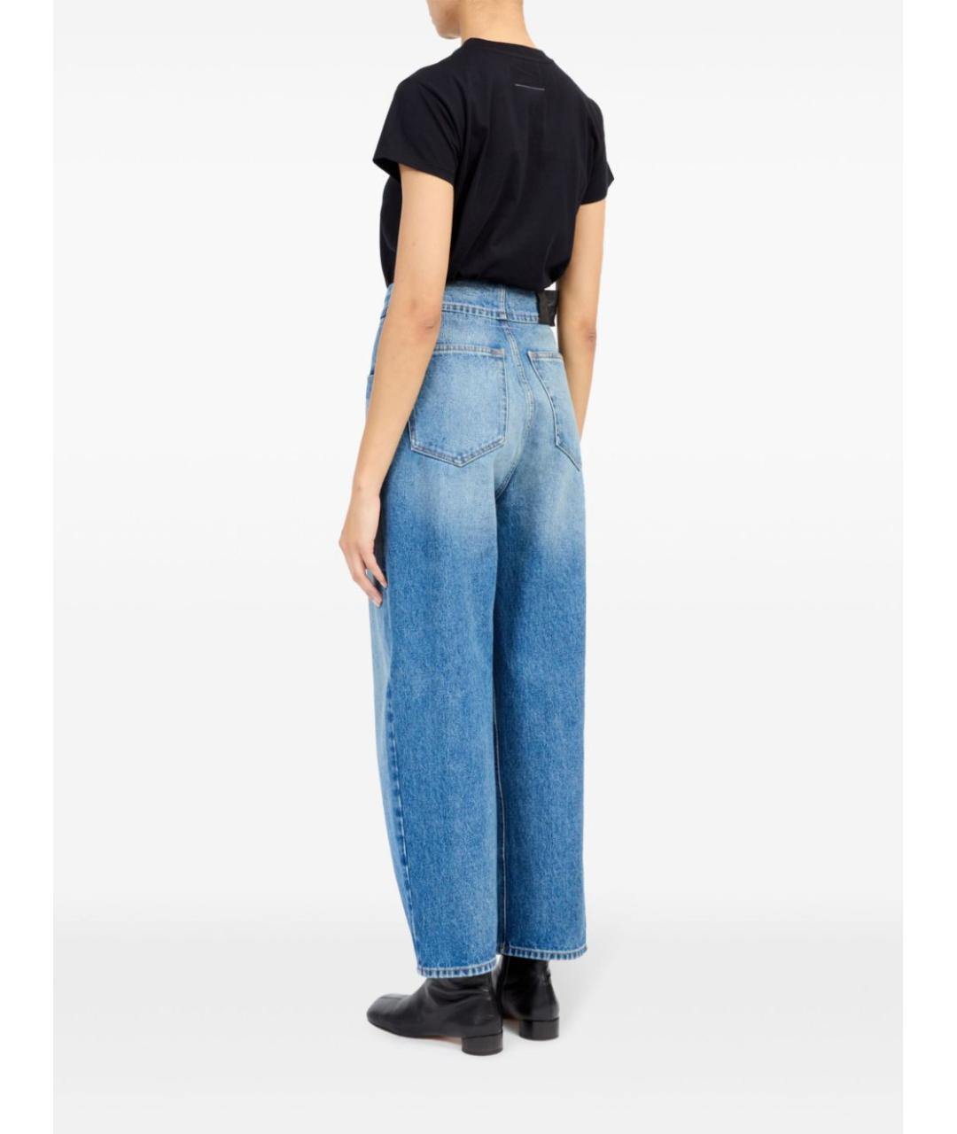 MM6 MAISON MARGIELA Голубые прямые джинсы, фото 3