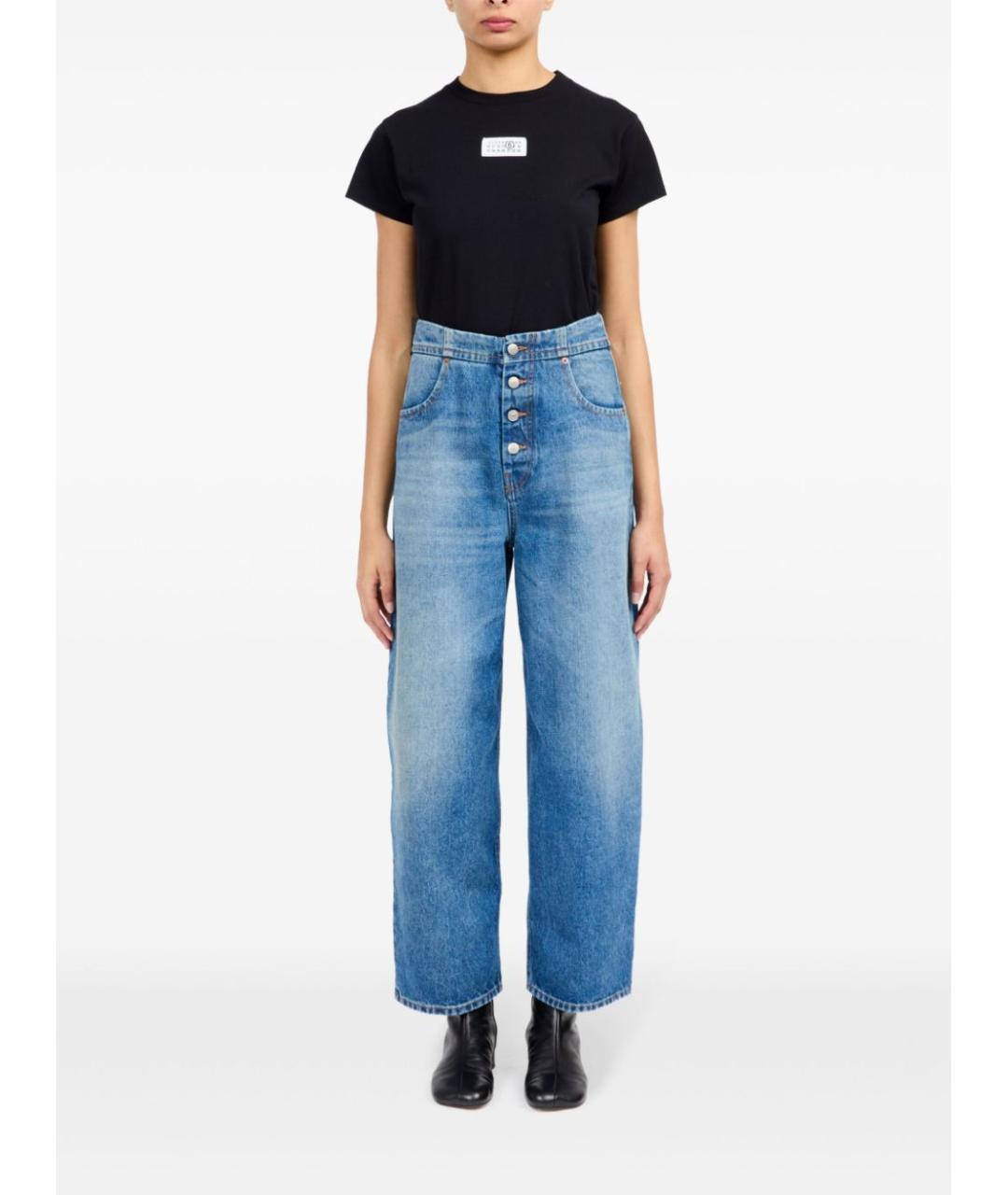 MM6 MAISON MARGIELA Голубые прямые джинсы, фото 2