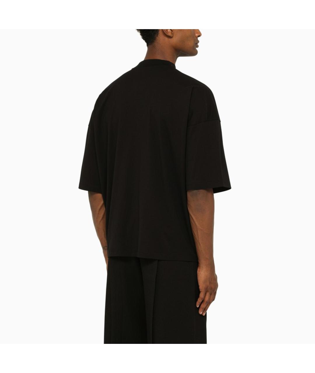 JIL SANDER Черная хлопковая футболка, фото 3