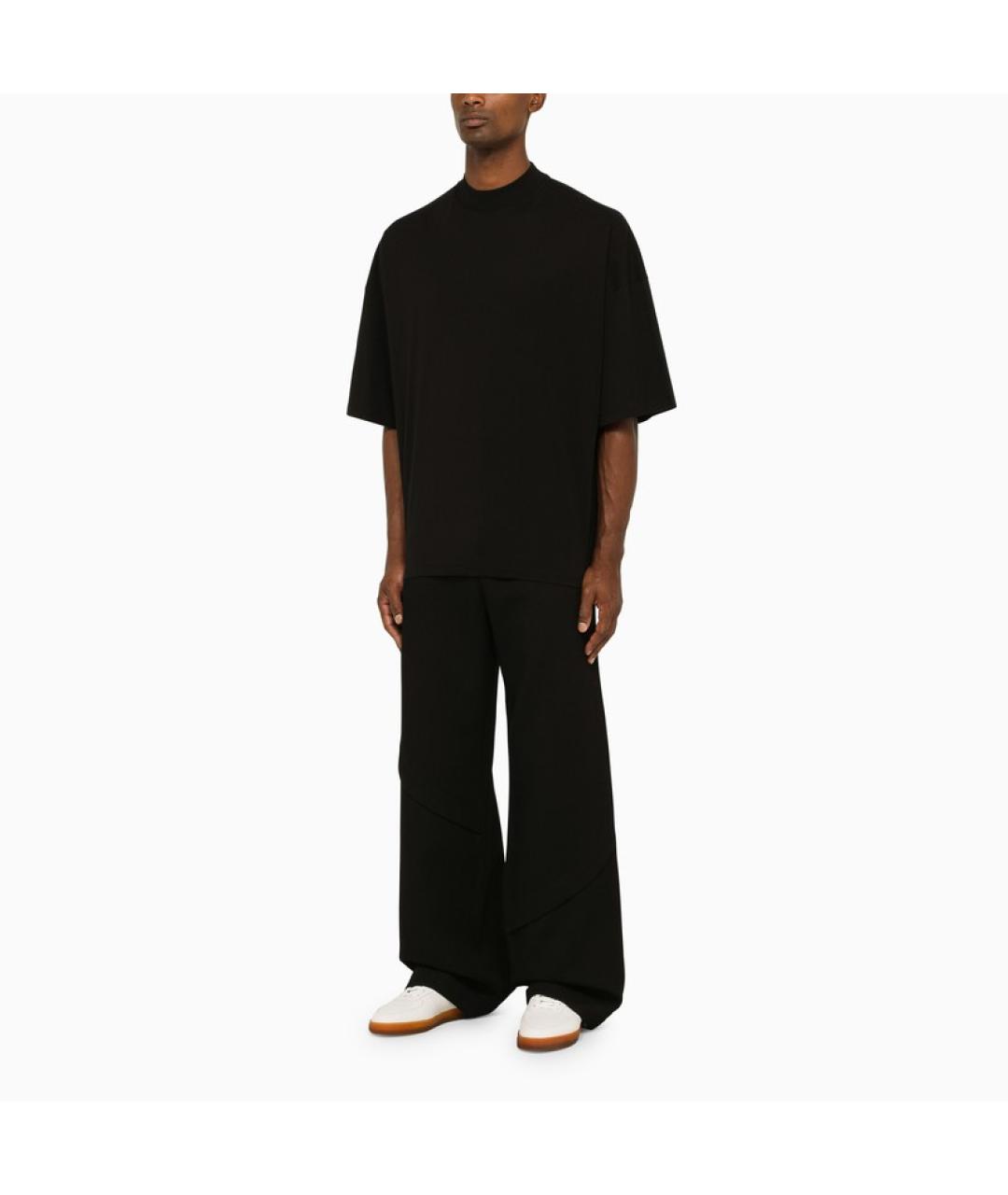 JIL SANDER Черная хлопковая футболка, фото 2