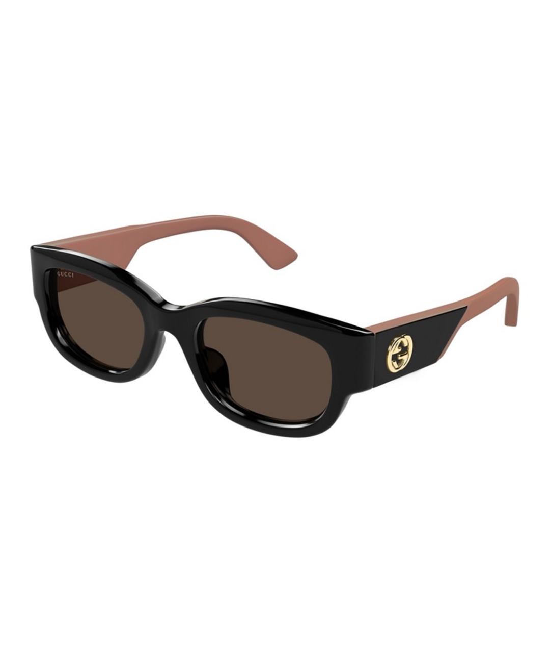 GUCCI Черные пластиковые солнцезащитные очки, фото 1
