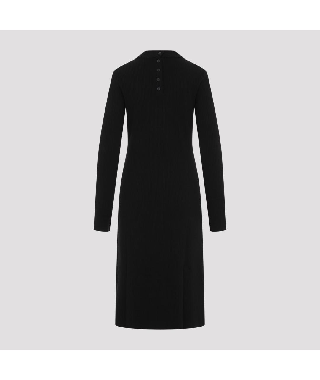 COURREGES Черное хлопковое повседневное платье, фото 3