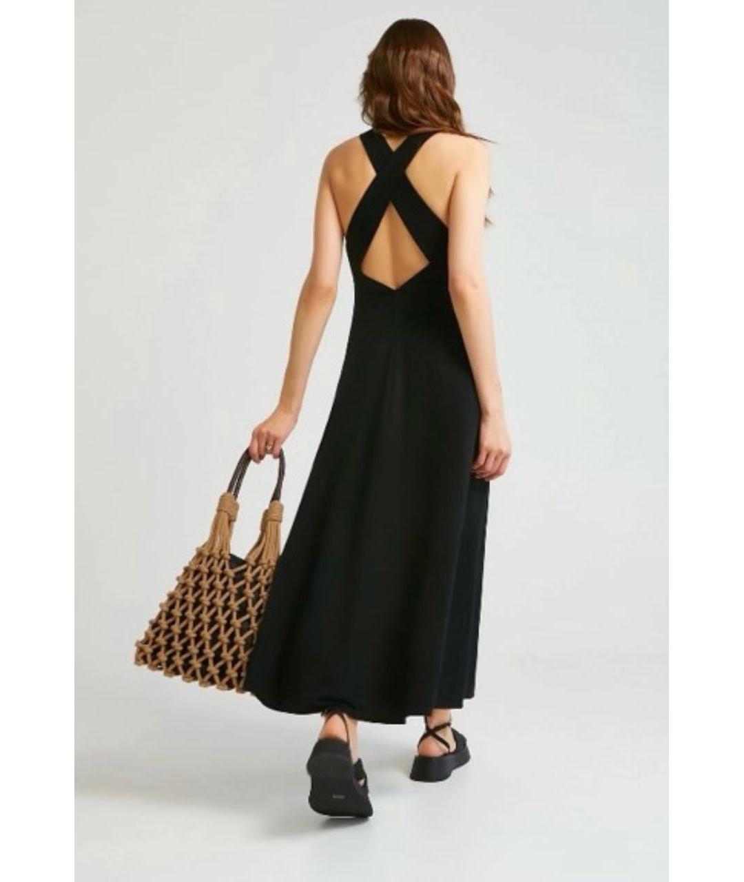 MAX MARA Черное ацетатное повседневное платье, фото 2