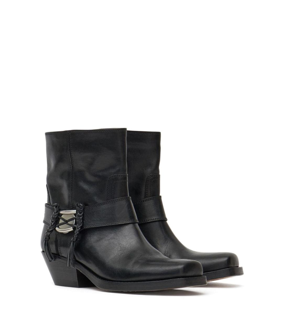 ISABEL MARANT Черные кожаные ботинки, фото 3