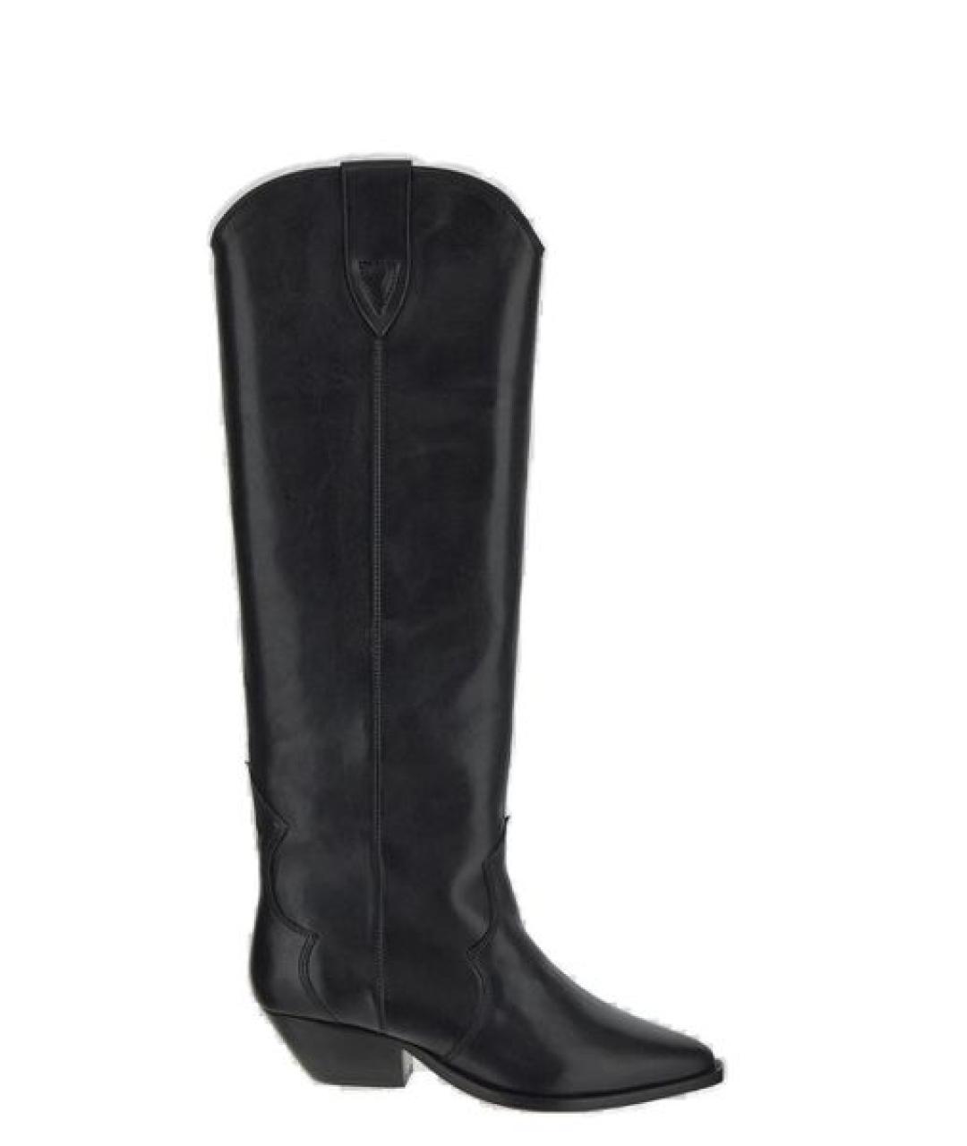 ISABEL MARANT Черные кожаные сапоги, фото 1