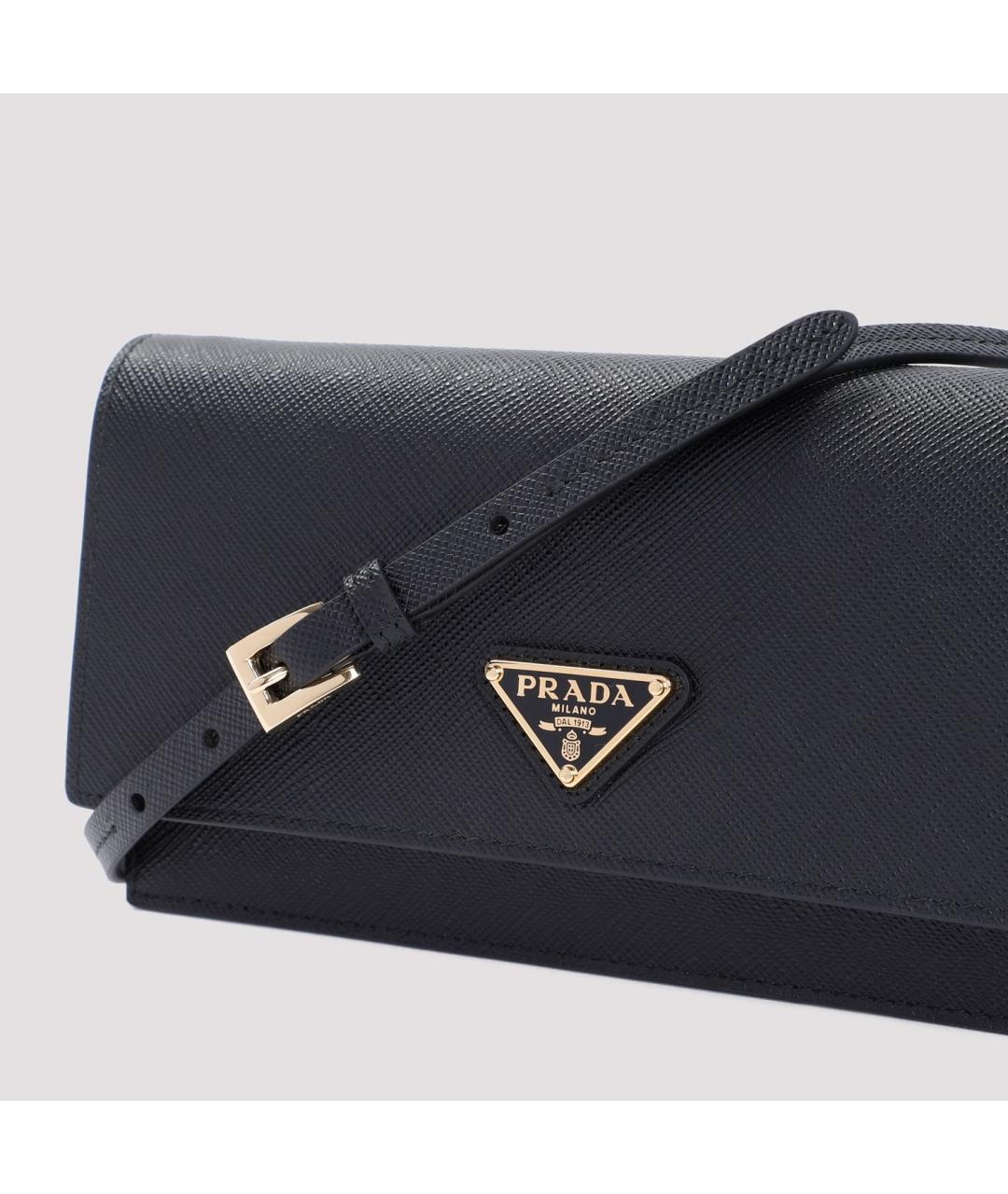 PRADA Черный кожаный кошелек, фото 5