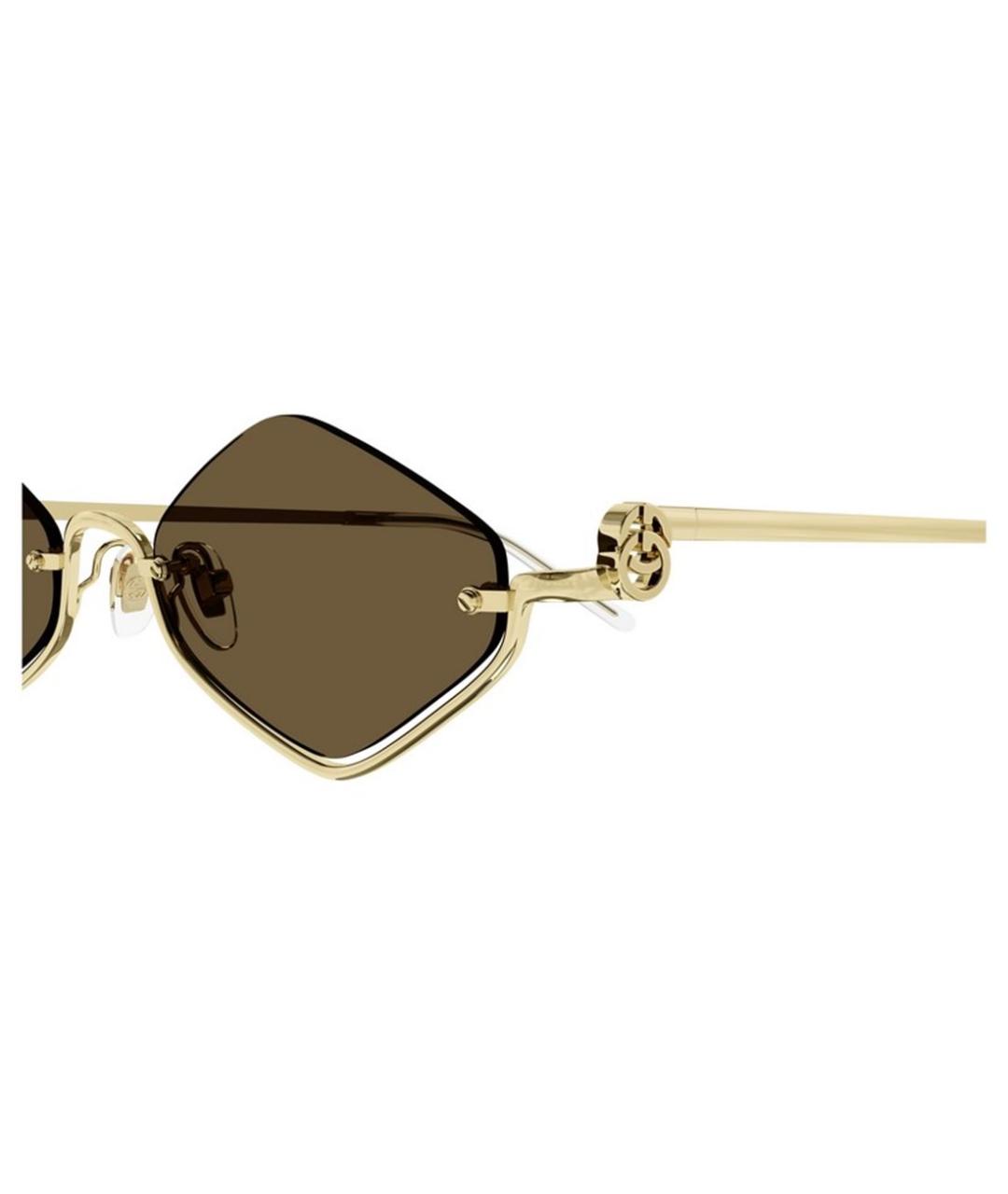 GUCCI Золотые солнцезащитные очки, фото 3