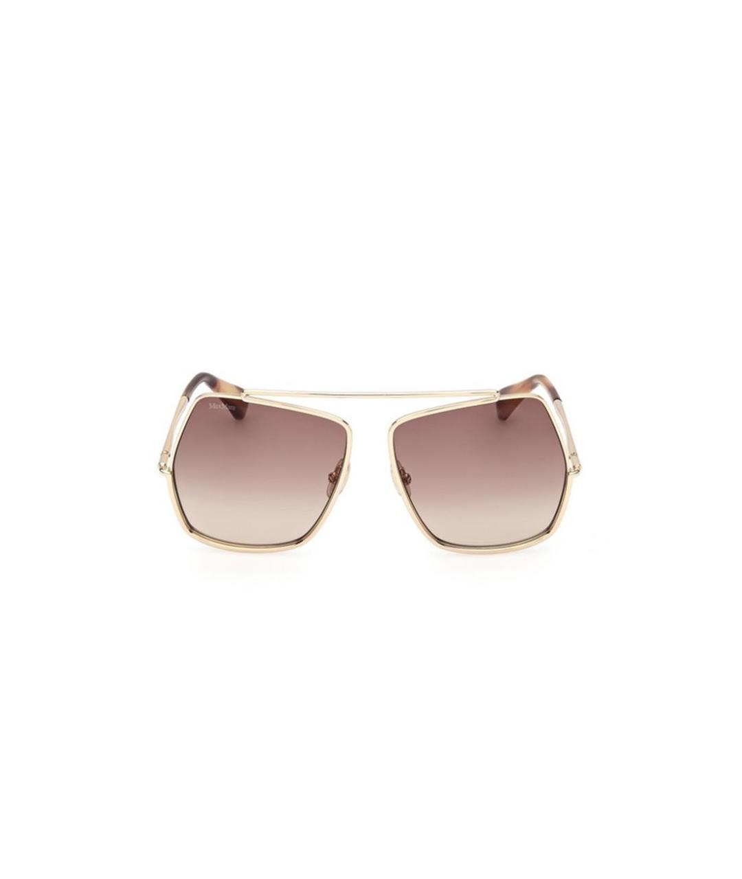 MAX MARA Золотые солнцезащитные очки, фото 3