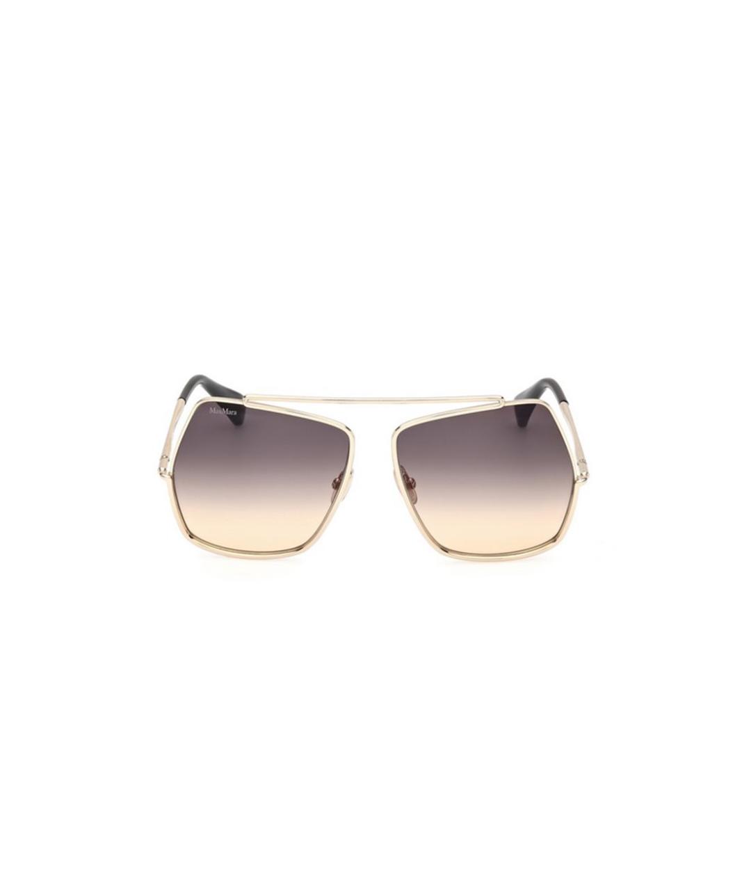 MAX MARA Золотые солнцезащитные очки, фото 3