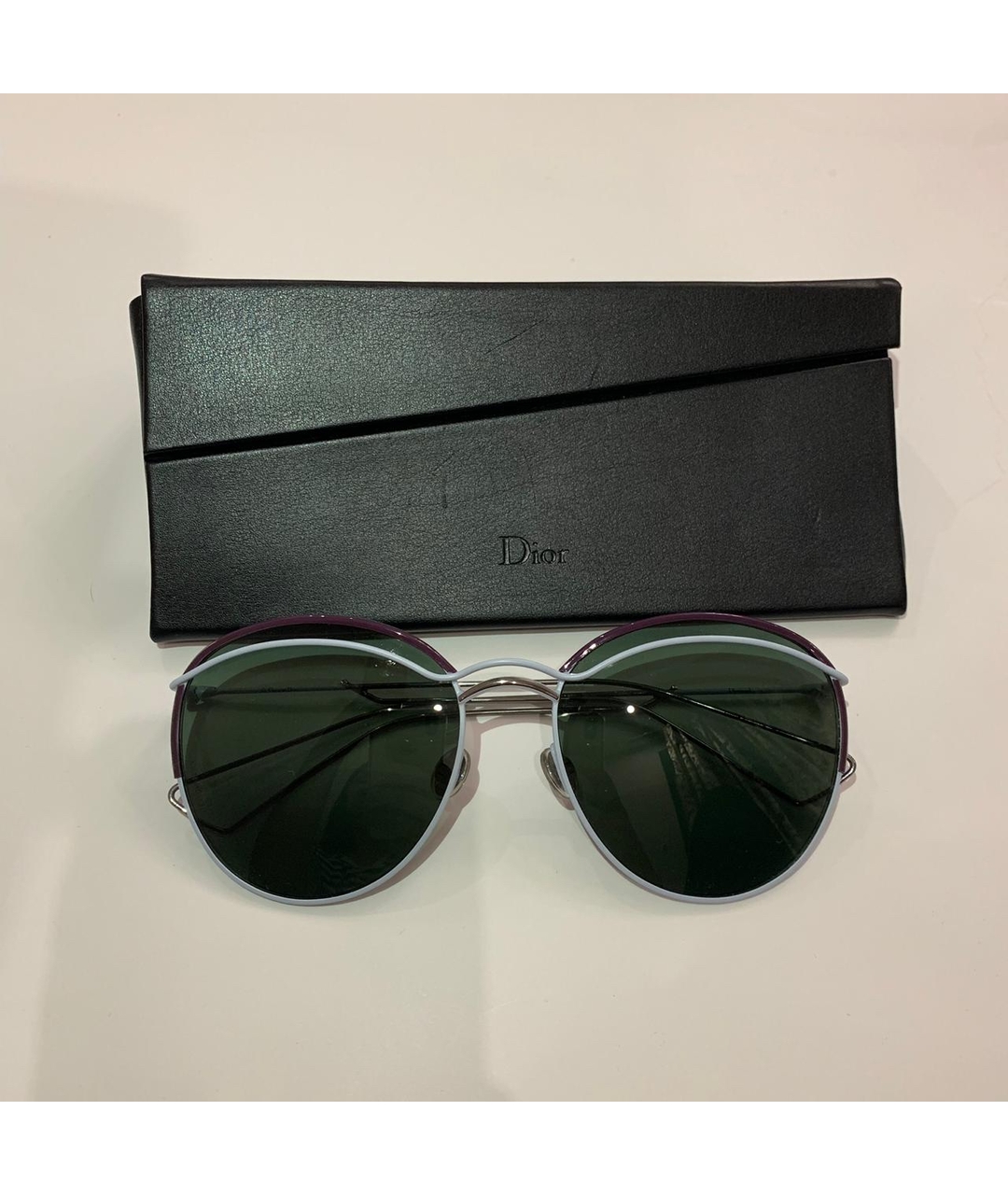 CHRISTIAN DIOR PRE-OWNED Зеленые солнцезащитные очки, фото 4