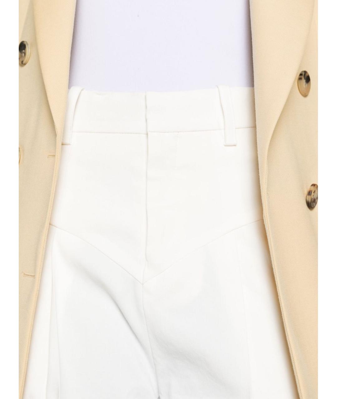 ISABEL MARANT Белые хлопковые прямые брюки, фото 2