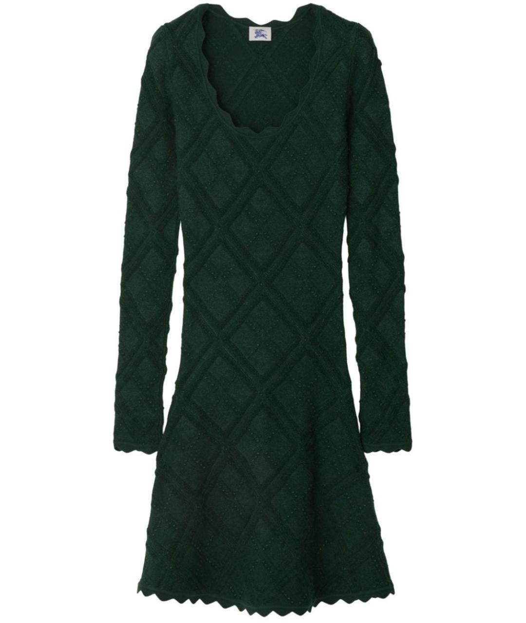 BURBERRY Зеленые полиэстеровое повседневное платье, фото 1