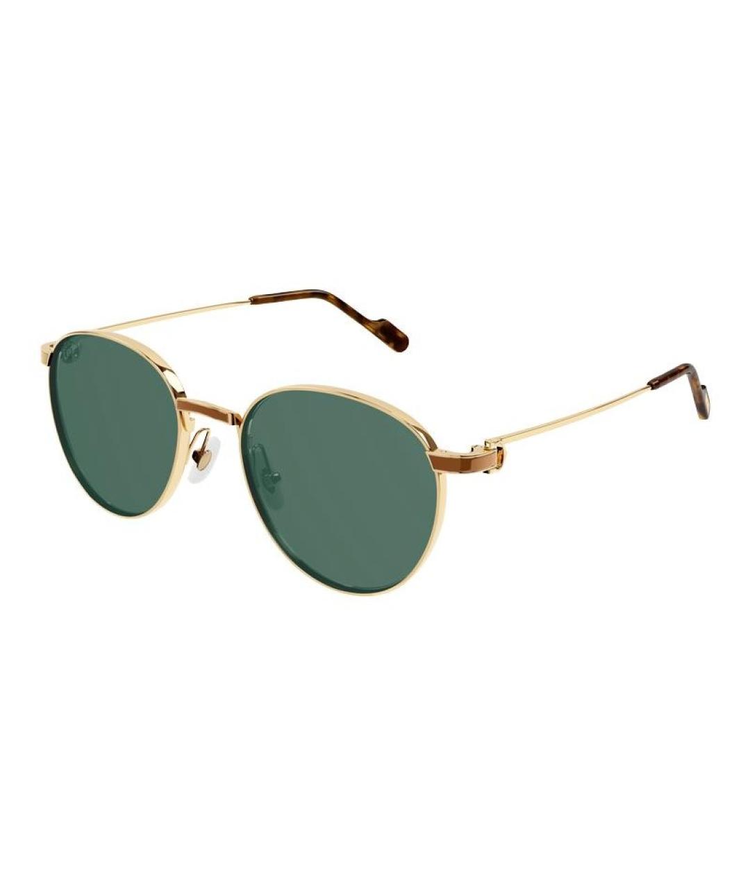 CARTIER Золотые металлические солнцезащитные очки, фото 1