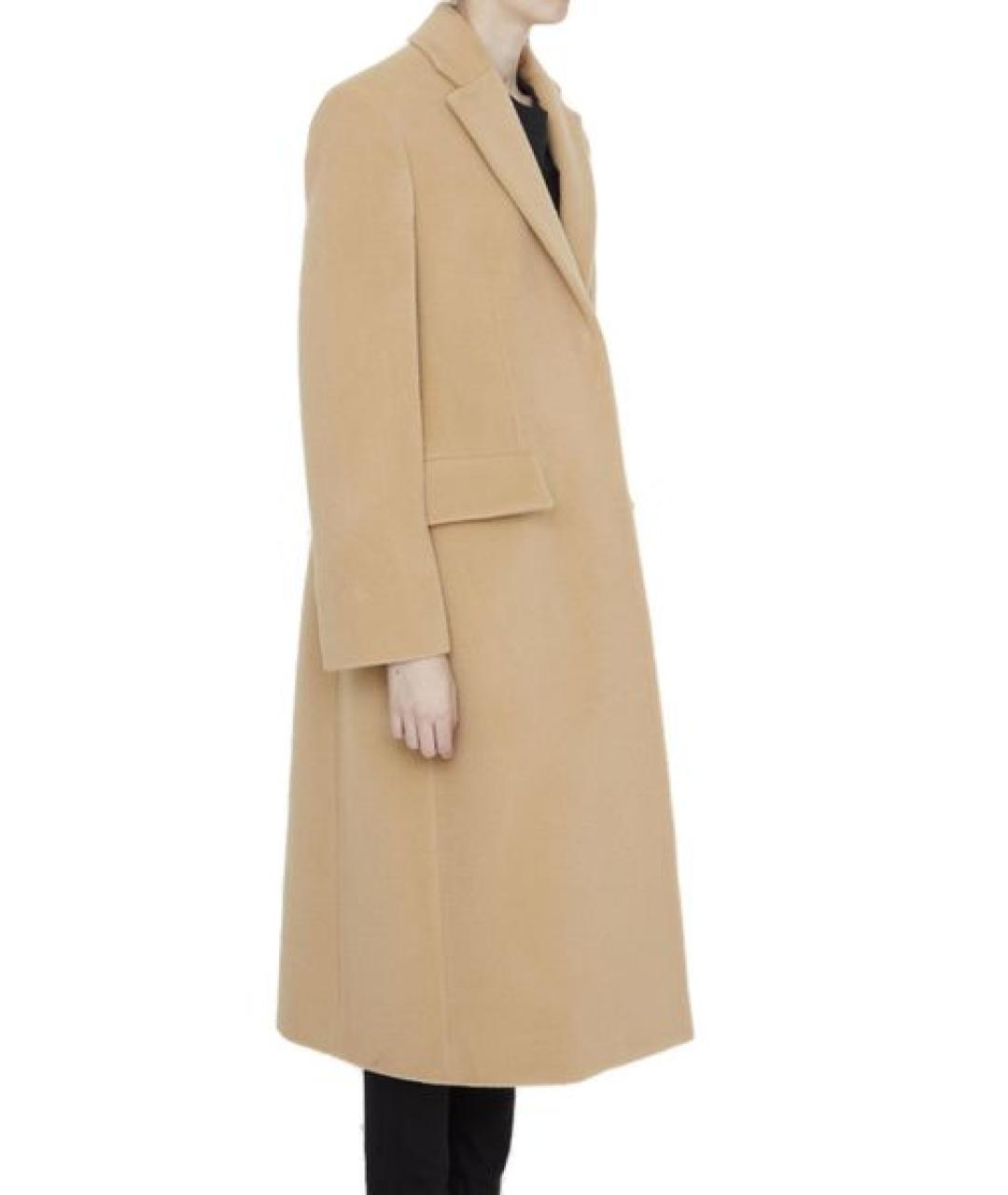 JIL SANDER Бежевое шерстяное пальто, фото 3