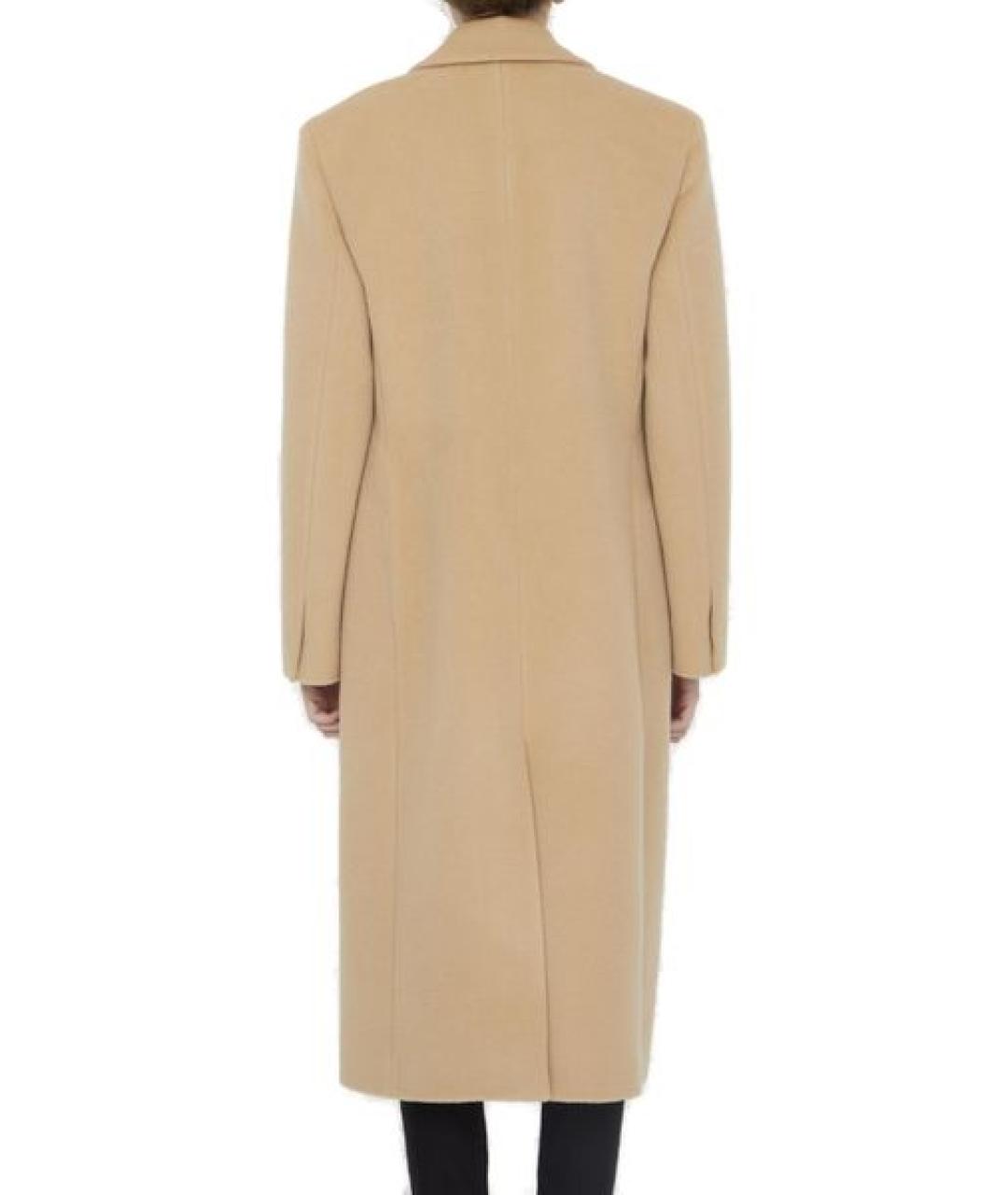 JIL SANDER Бежевое шерстяное пальто, фото 2