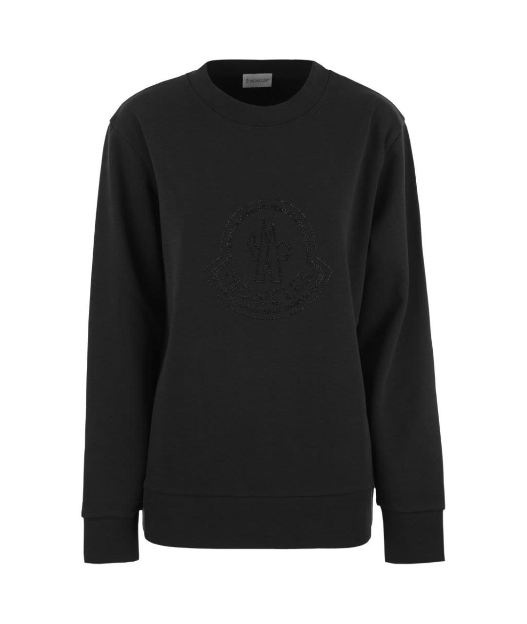 MONCLER Черный хлопковый джемпер / свитер, фото 1